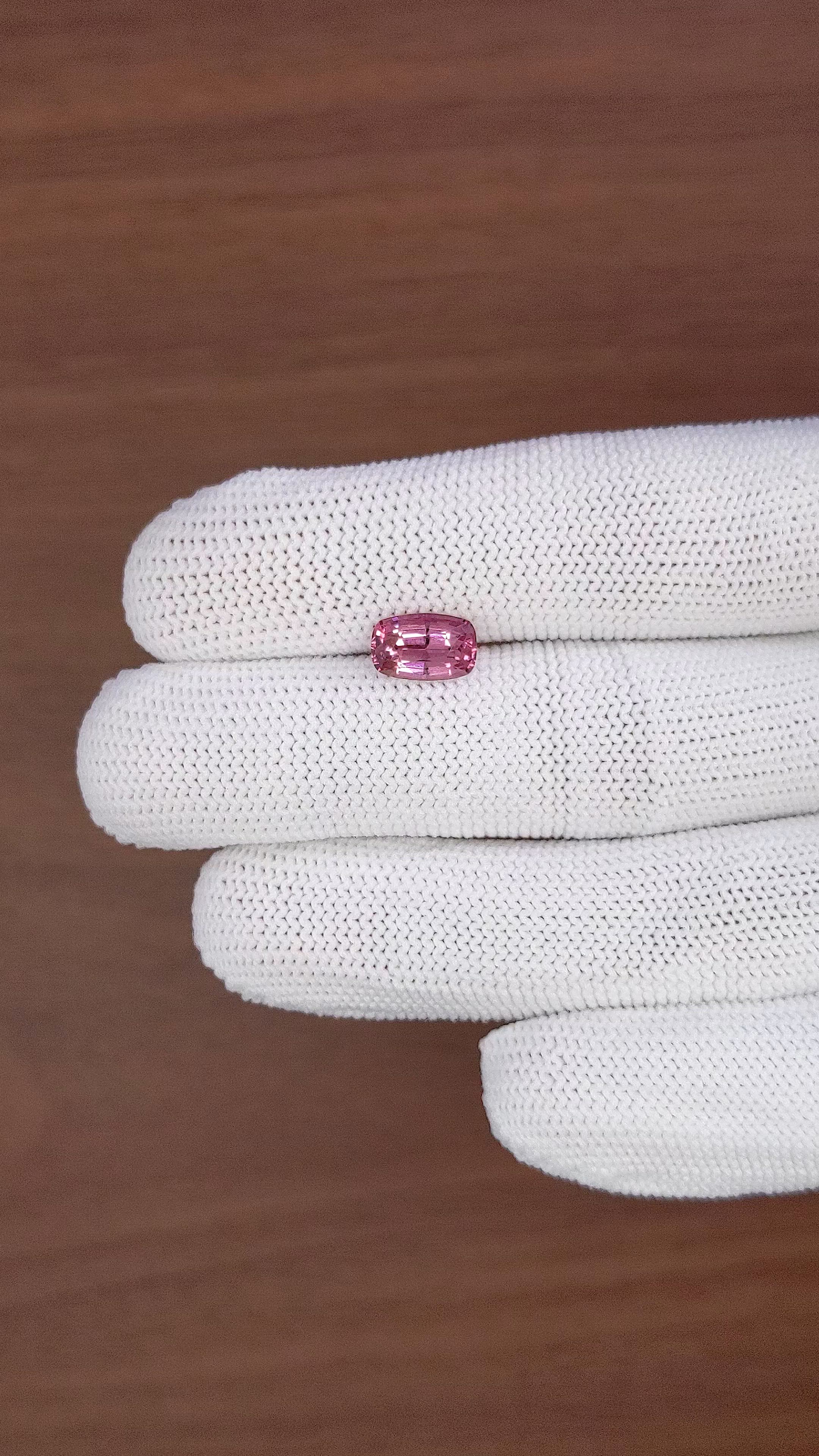 2.07 Ct. Purplish Pink Rhodolite Garnet from Ceylon (Sri Lanka) Size Video