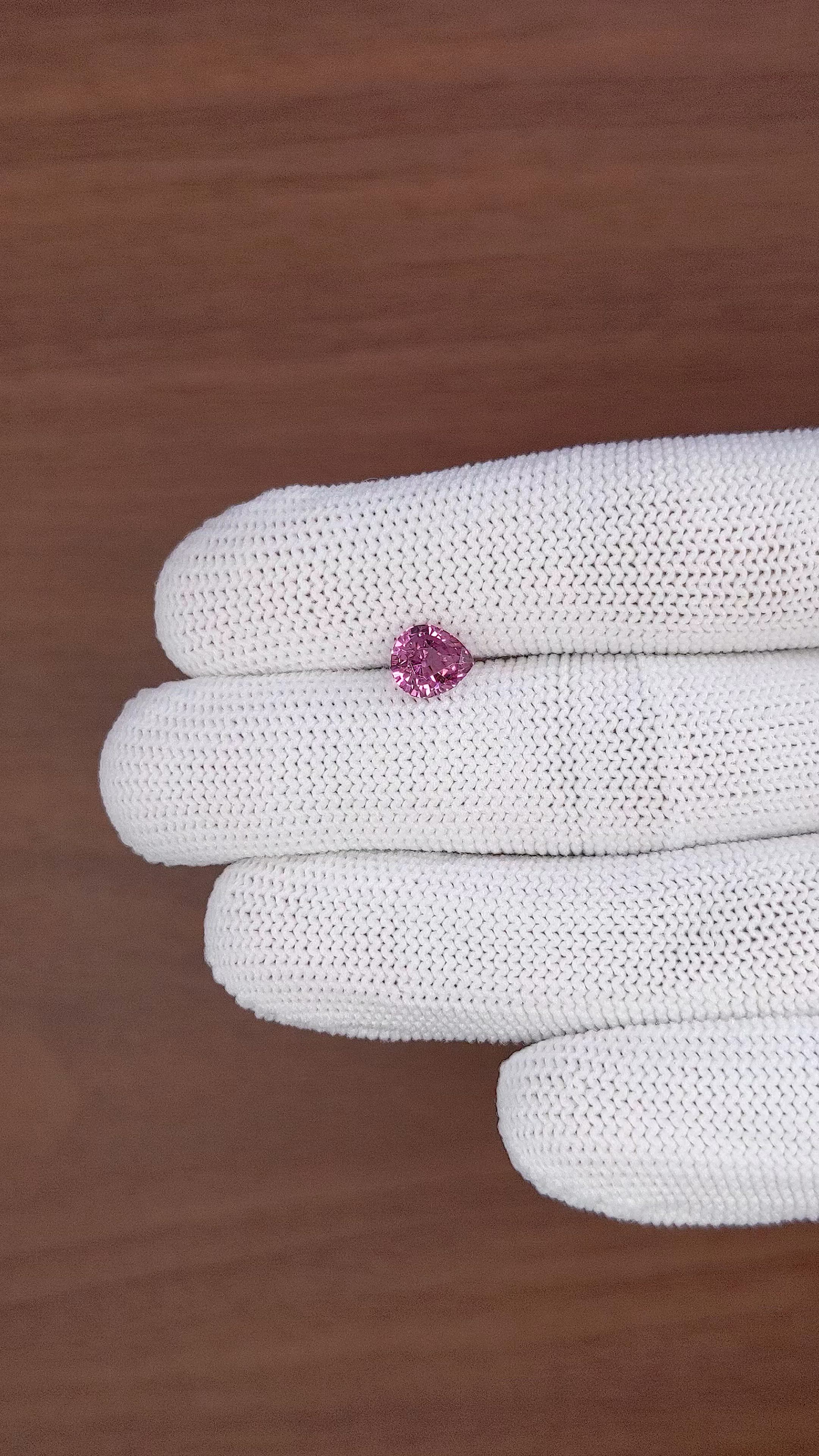 1.65 Ct. Purplish Pink Rhodolite Garnet from Ceylon (Sri Lanka) Size Video