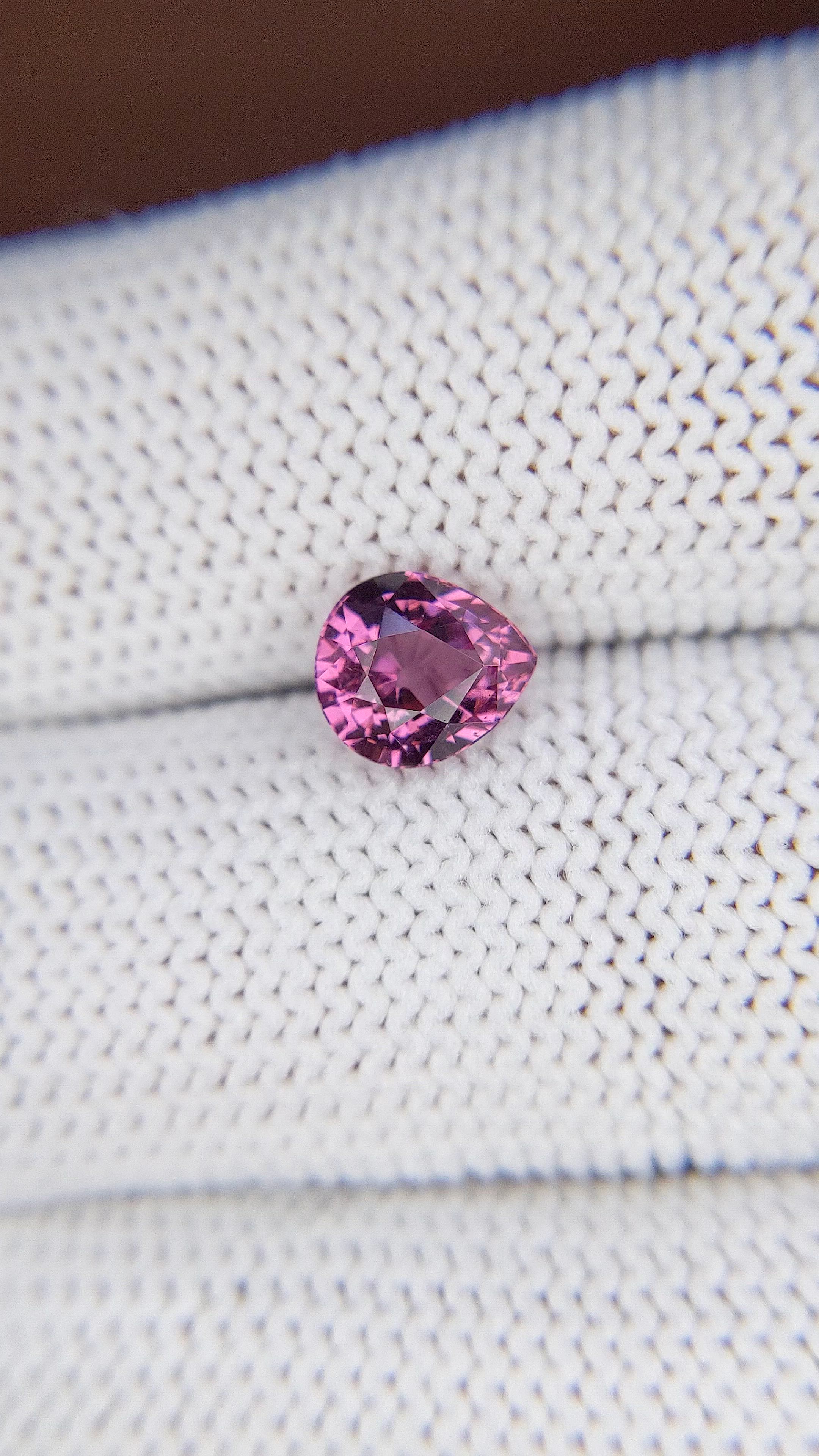 1.65 Ct. Purplish Pink Rhodolite Garnet from Ceylon (Sri Lanka) Size Video