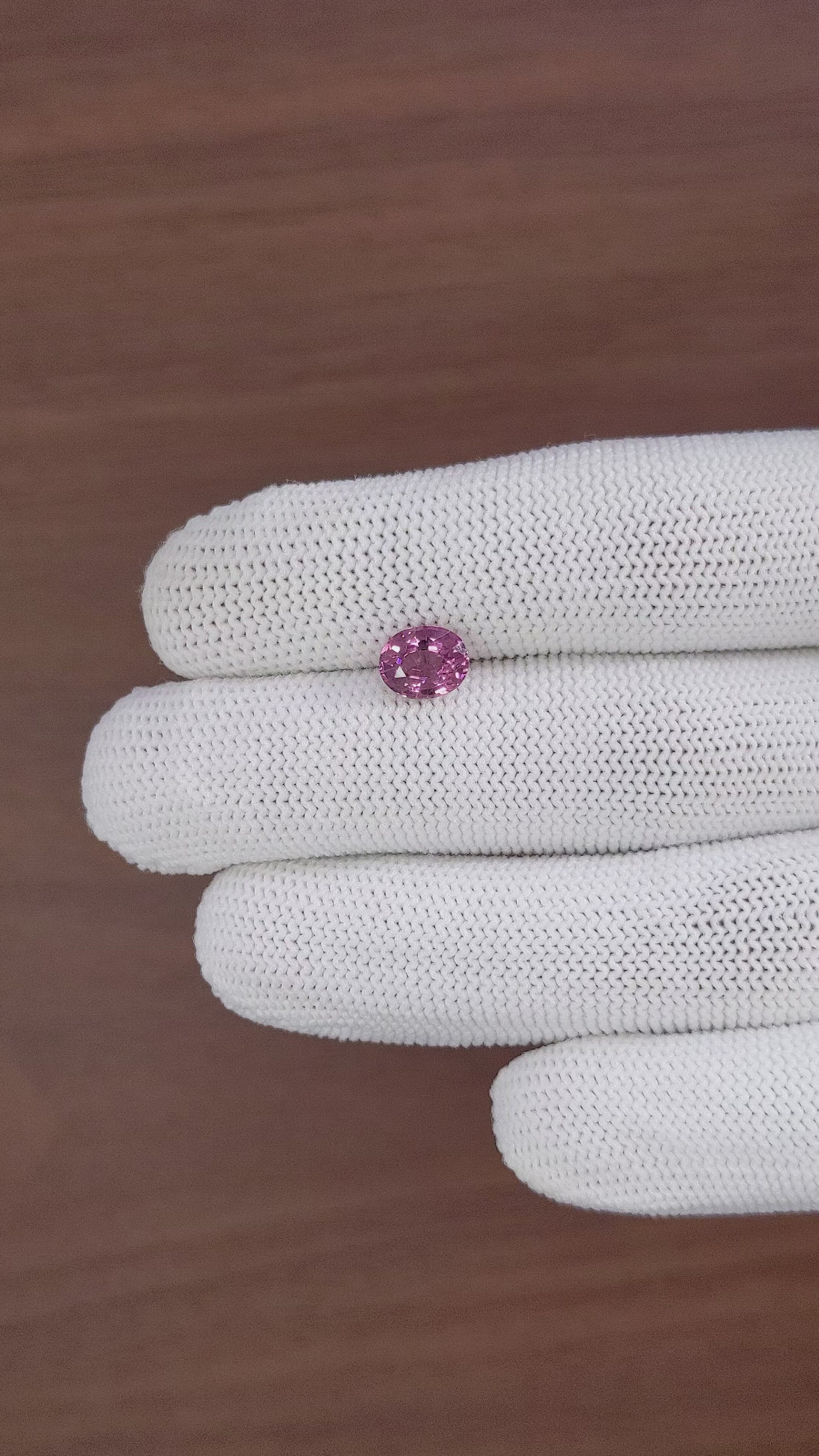 1.80 Ct. Purplish Pink Rhodolite Garnet from Ceylon (Sri Lanka) Size Video