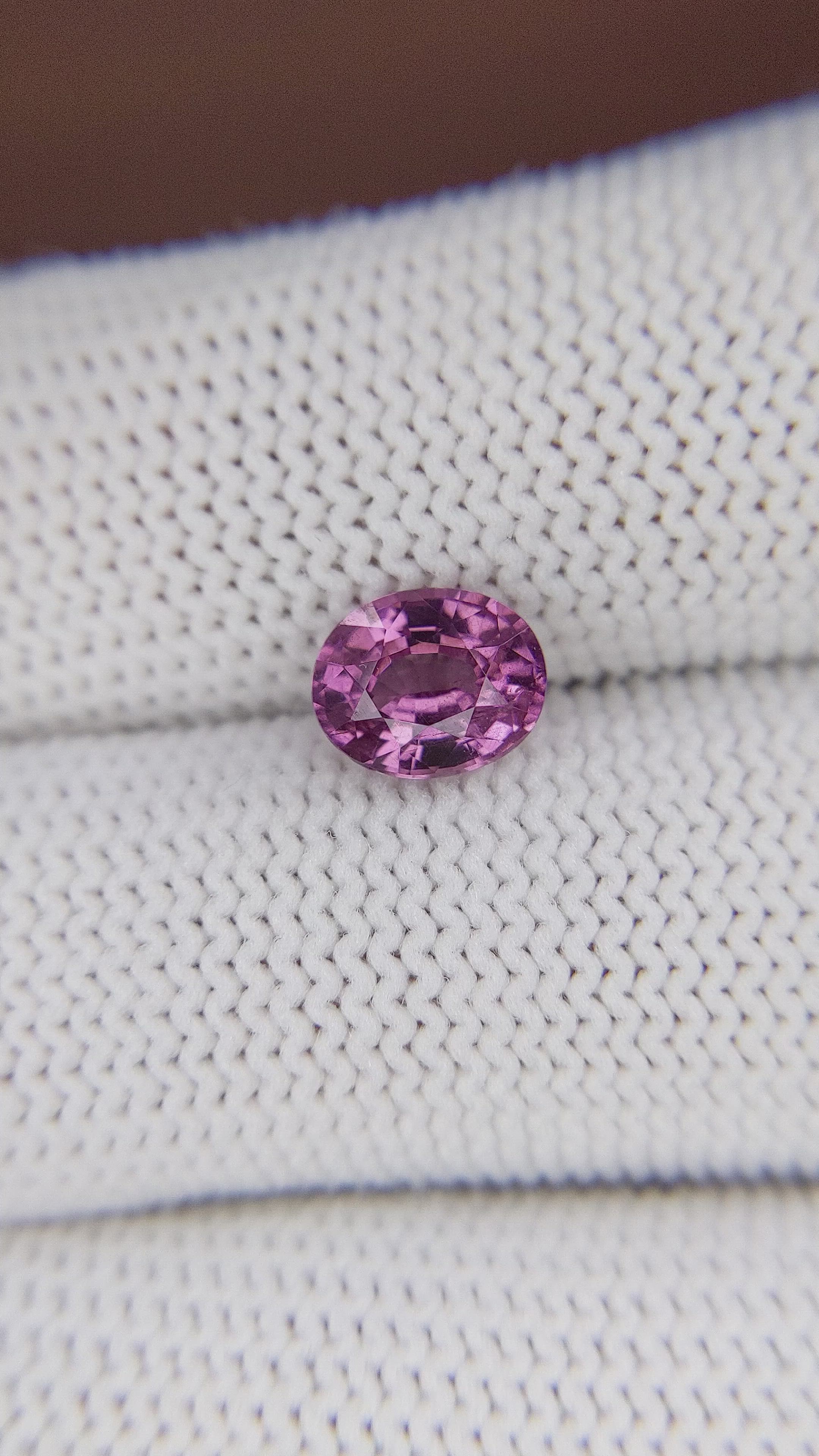 1.80 Ct. Purplish Pink Rhodolite Garnet from Ceylon (Sri Lanka) Size Video