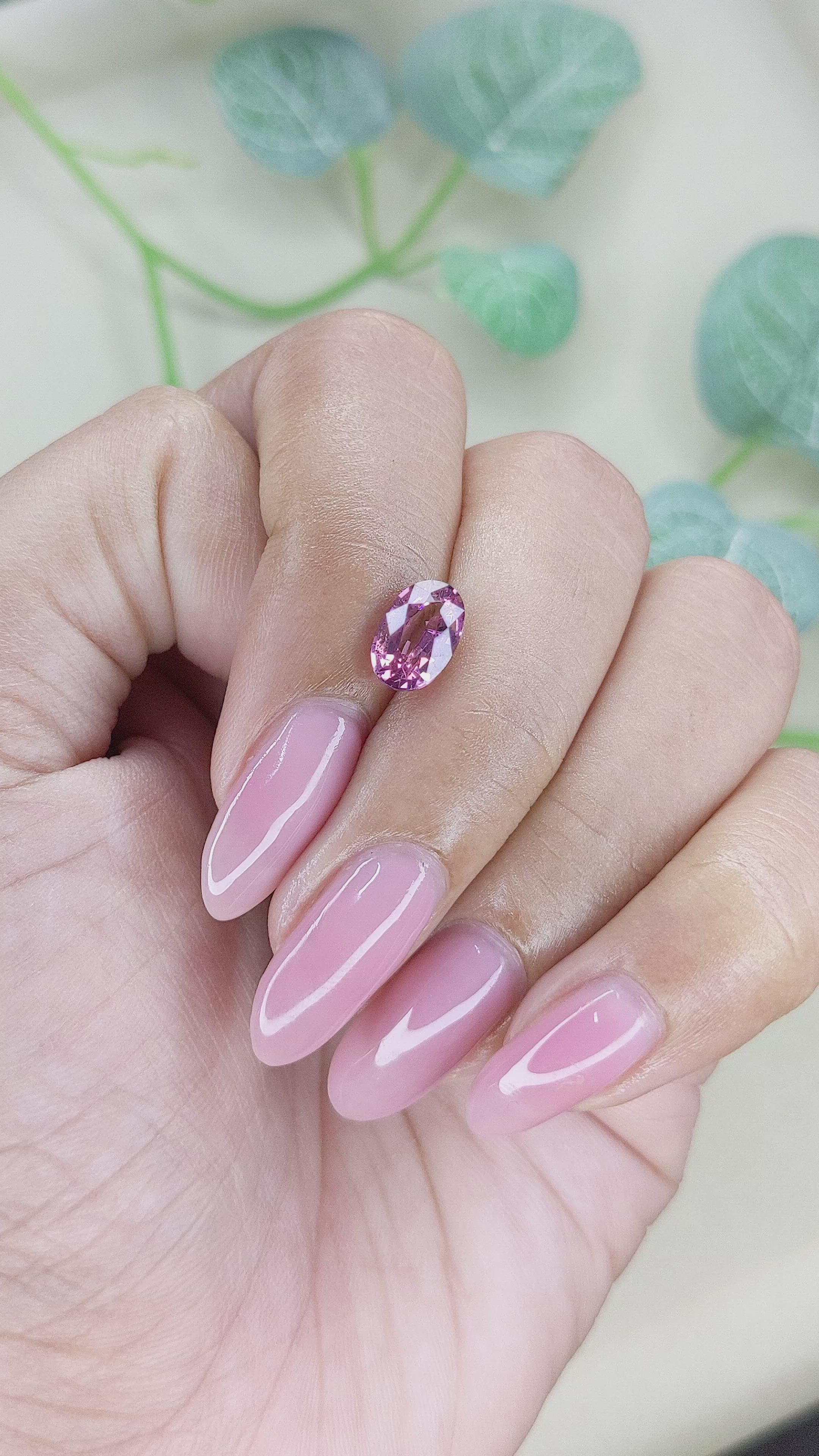 1.74 Ct. Purplish Pink Rhodolite Garnet from Ceylon (Sri Lanka) Size Video