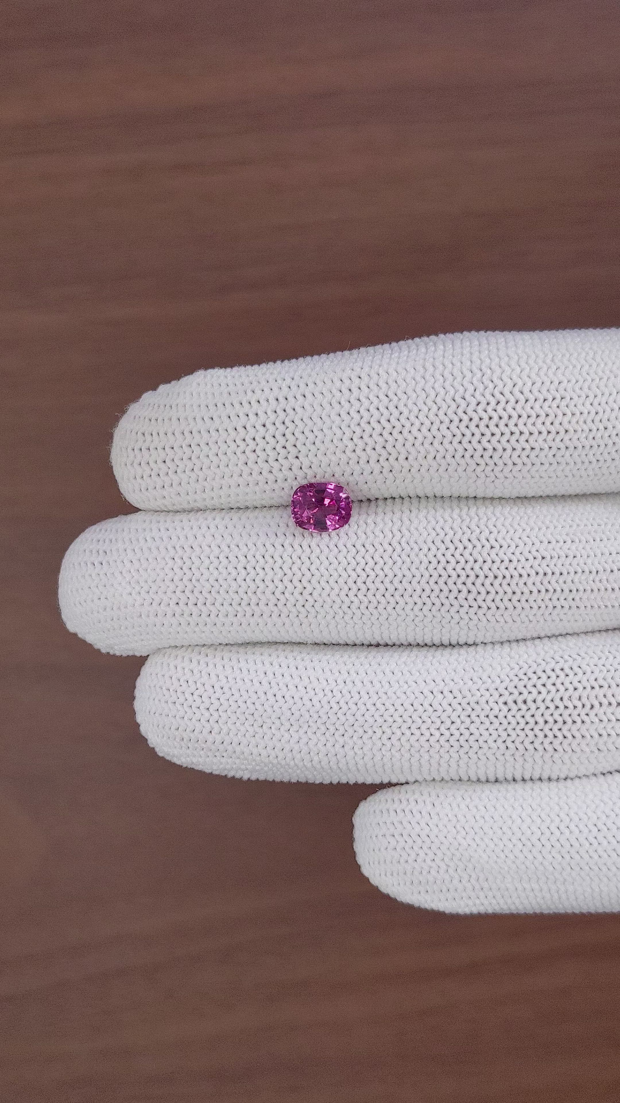 1.52 Ct. Purplish Pink Rhodolite Garnet from Ceylon (Sri Lanka) Size Video