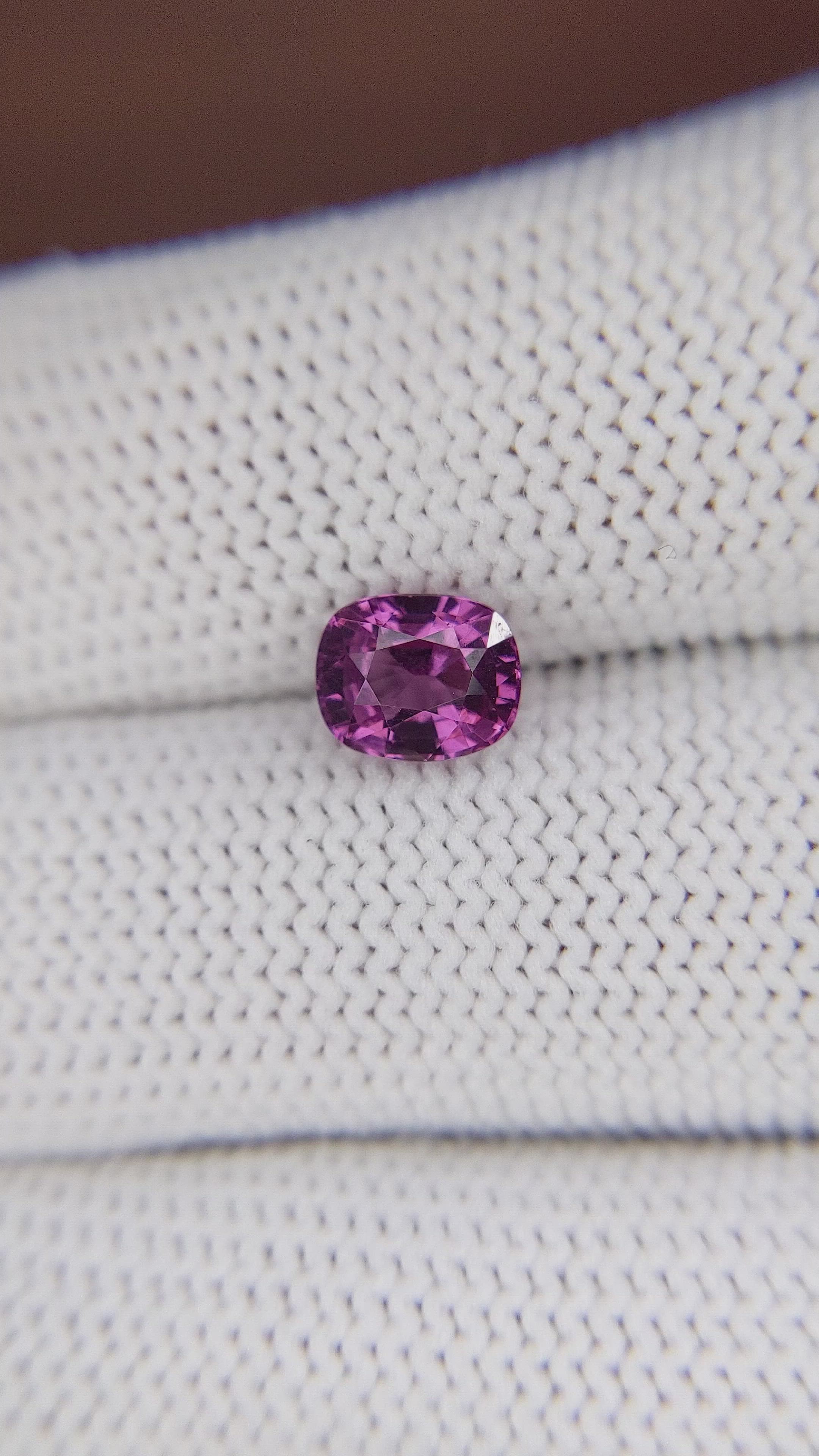 1.52 Ct. Purplish Pink Rhodolite Garnet from Ceylon (Sri Lanka) Size Video