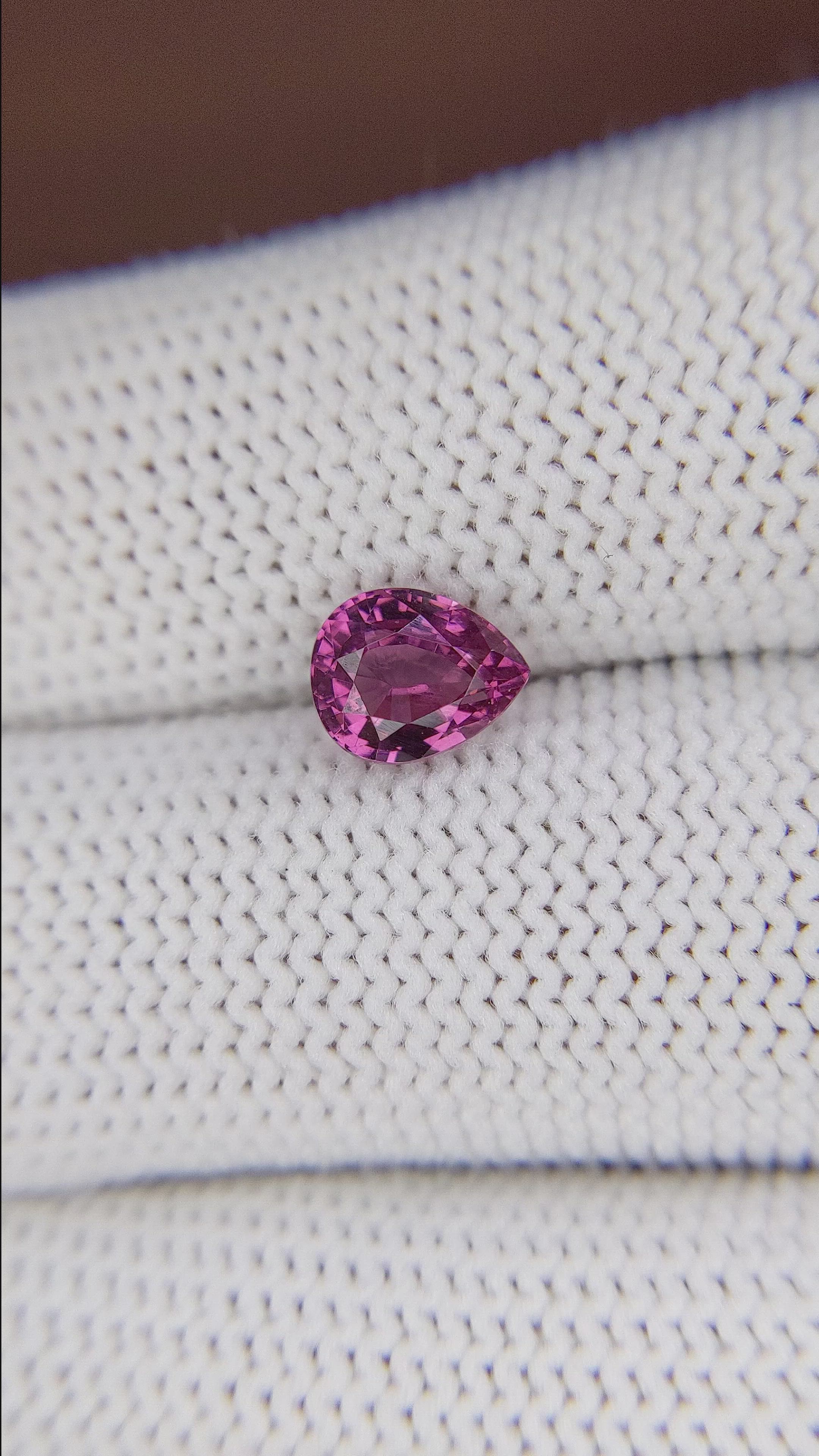 1.53 Ct. Purplish Pink Rhodolite Garnet from Ceylon (Sri Lanka) Size Video