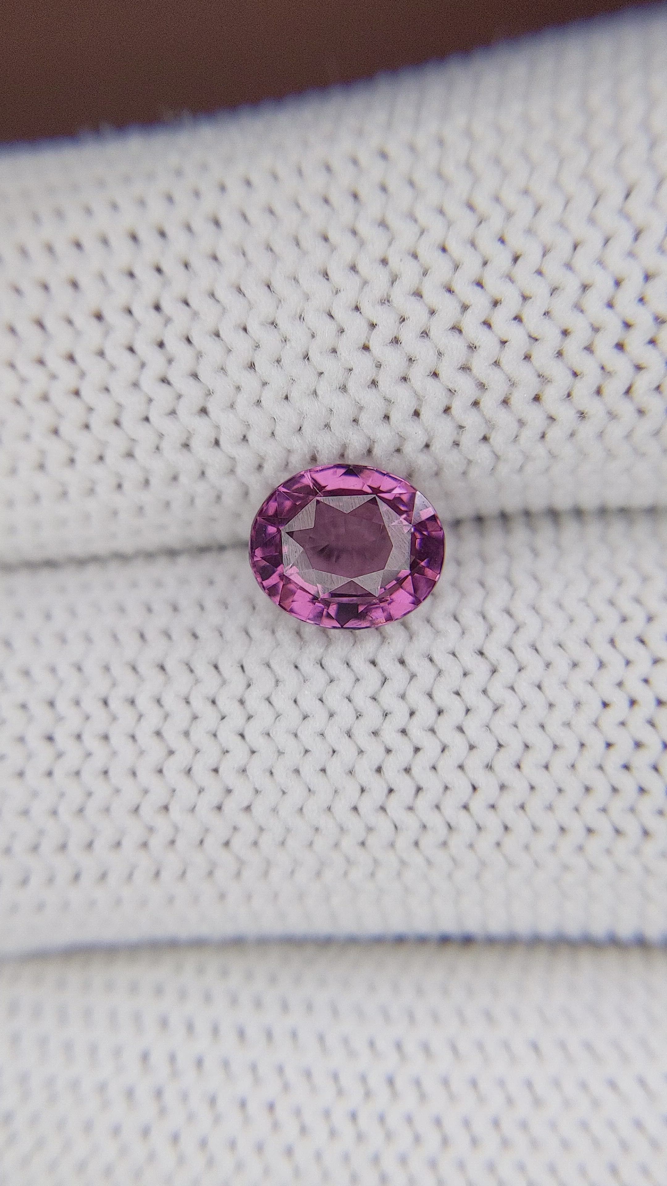 1.95 Ct. Purplish Pink Rhodolite Garnet from Ceylon (Sri Lanka) Size Video