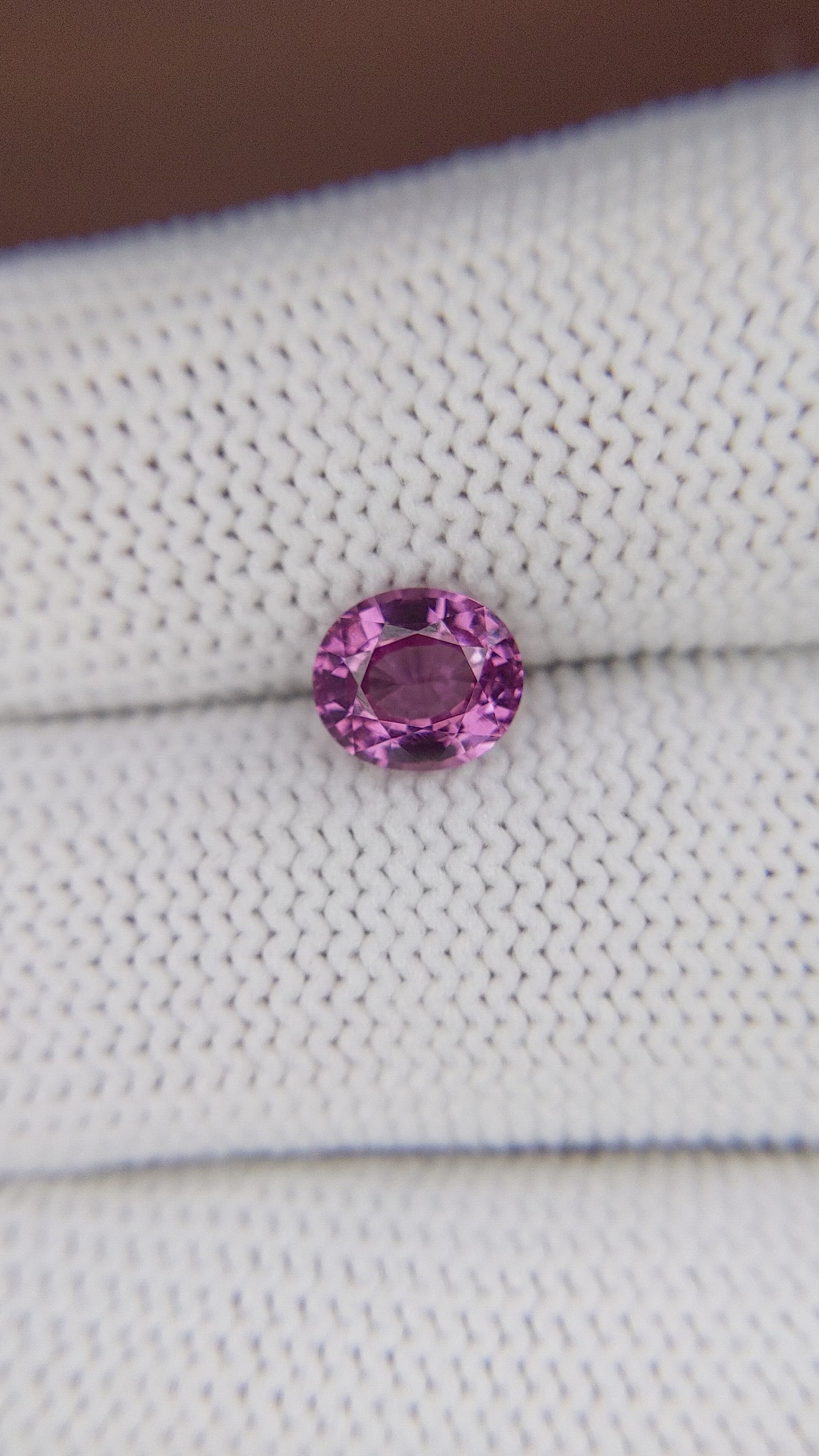 1.51 Ct. Purplish Pink Rhodolite Garnet from Ceylon (Sri Lanka) Size Video