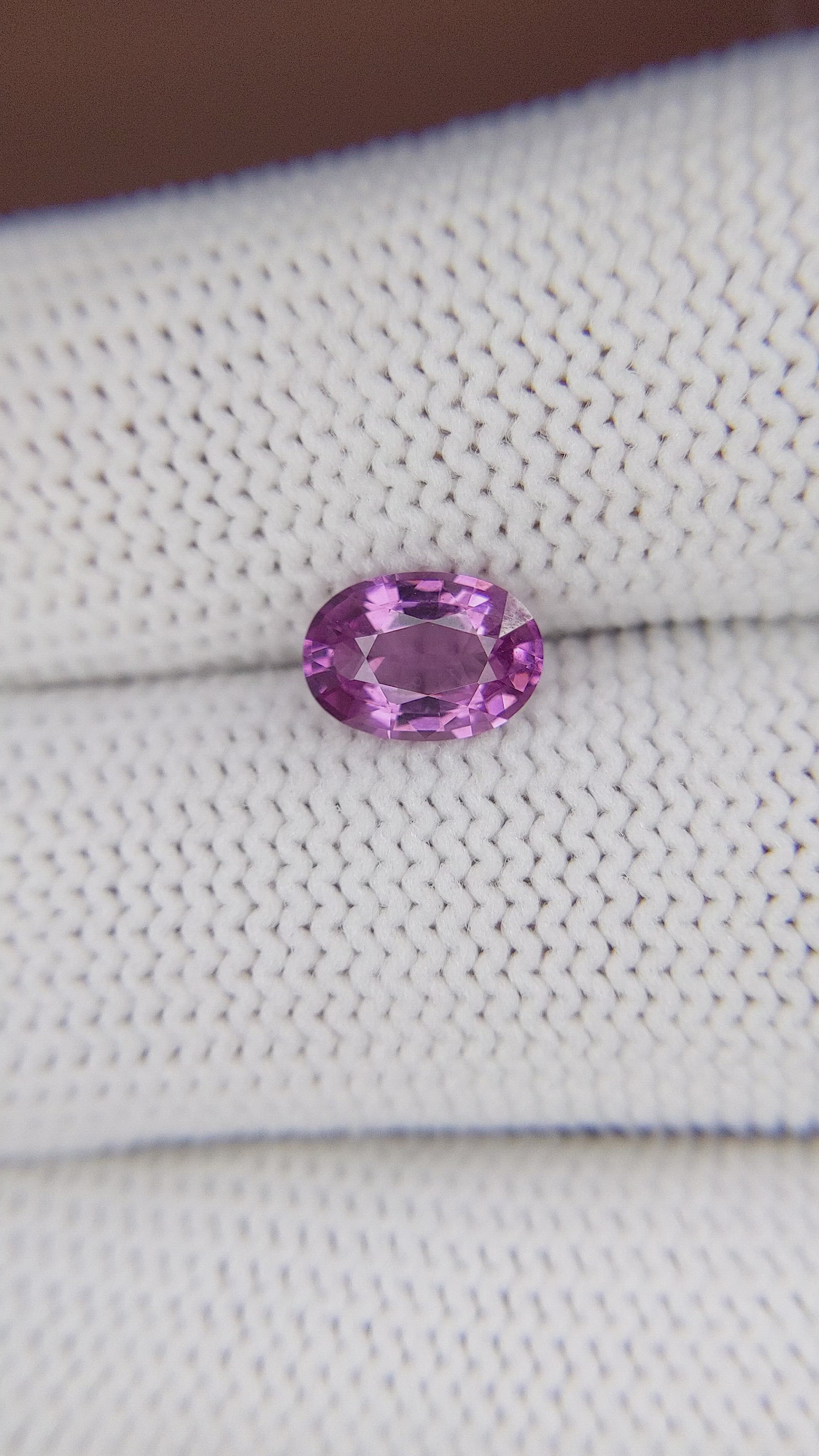 1.40 Ct. Purplish Pink Rhodolite Garnet from Ceylon (Sri Lanka) Size Video