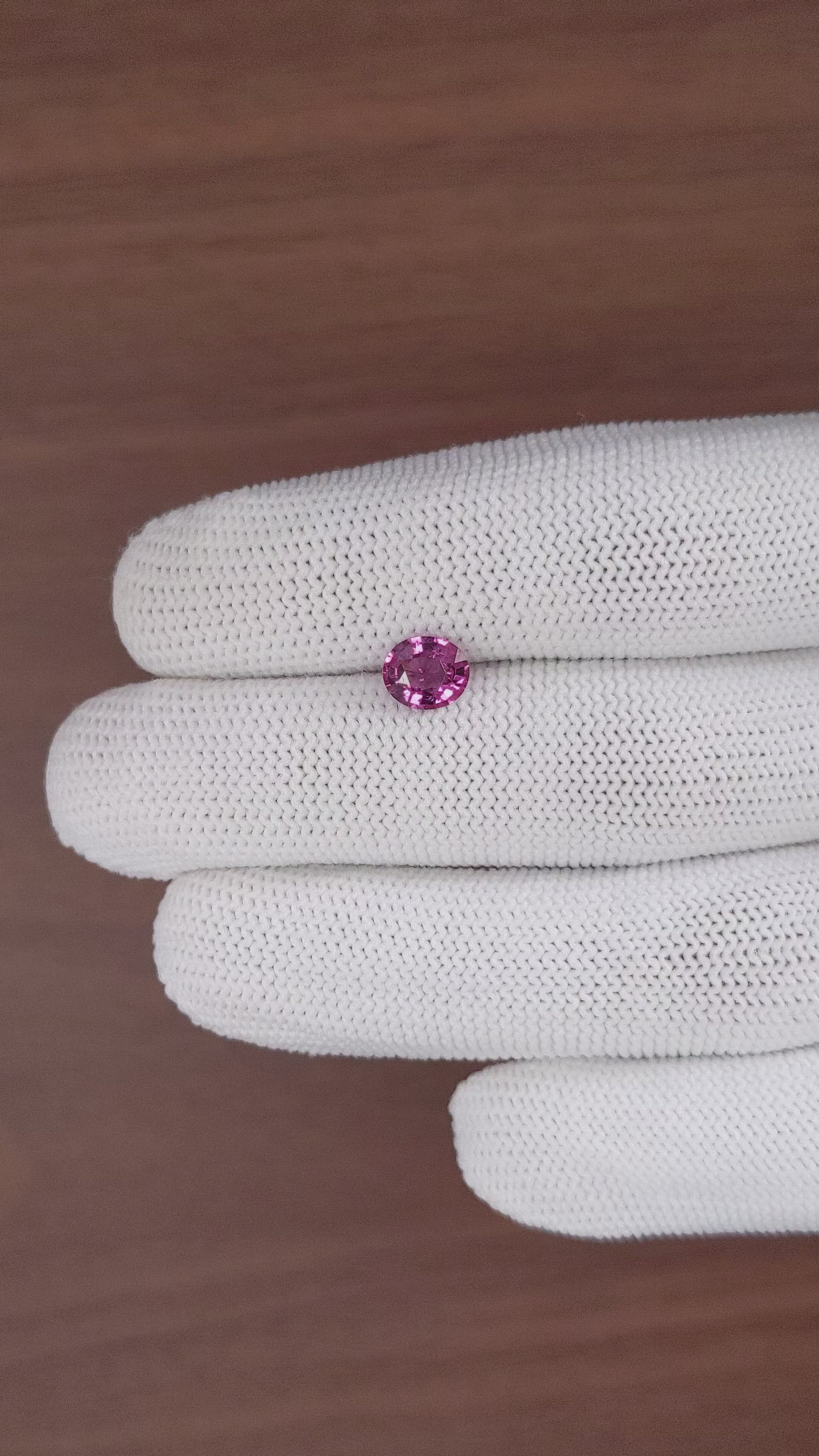 1.26 Ct. Purplish Pink Rhodolite Garnet from Ceylon (Sri Lanka) Size Video