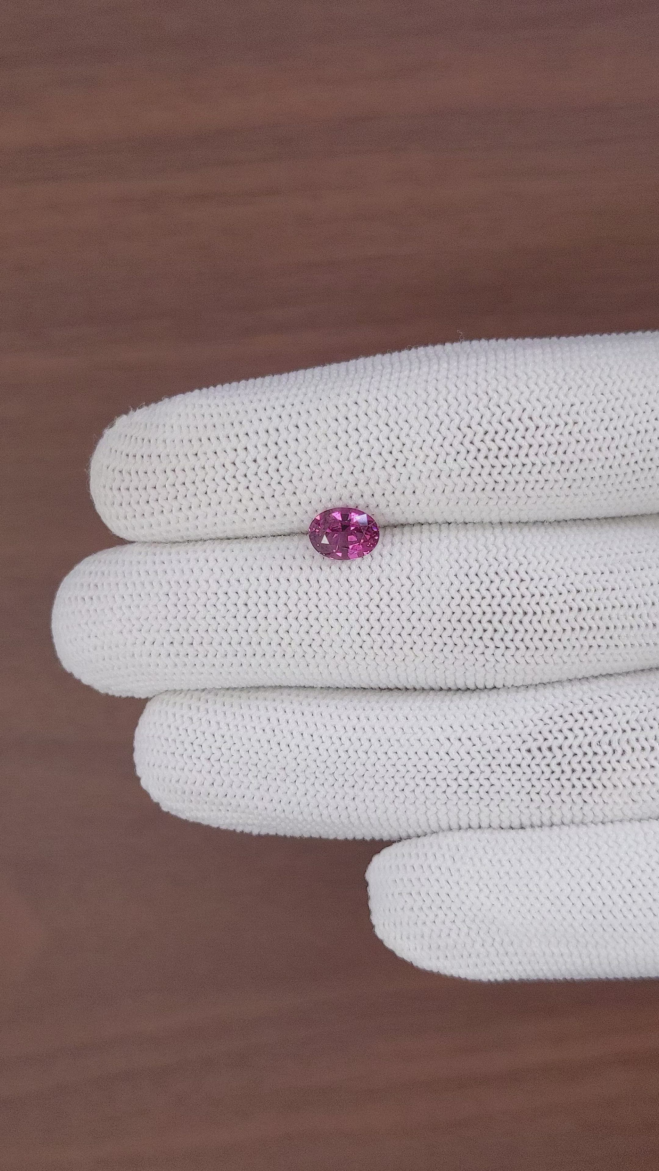 1.57 Ct. Purplish Pink Rhodolite Garnet from Ceylon (Sri Lanka) Size Video