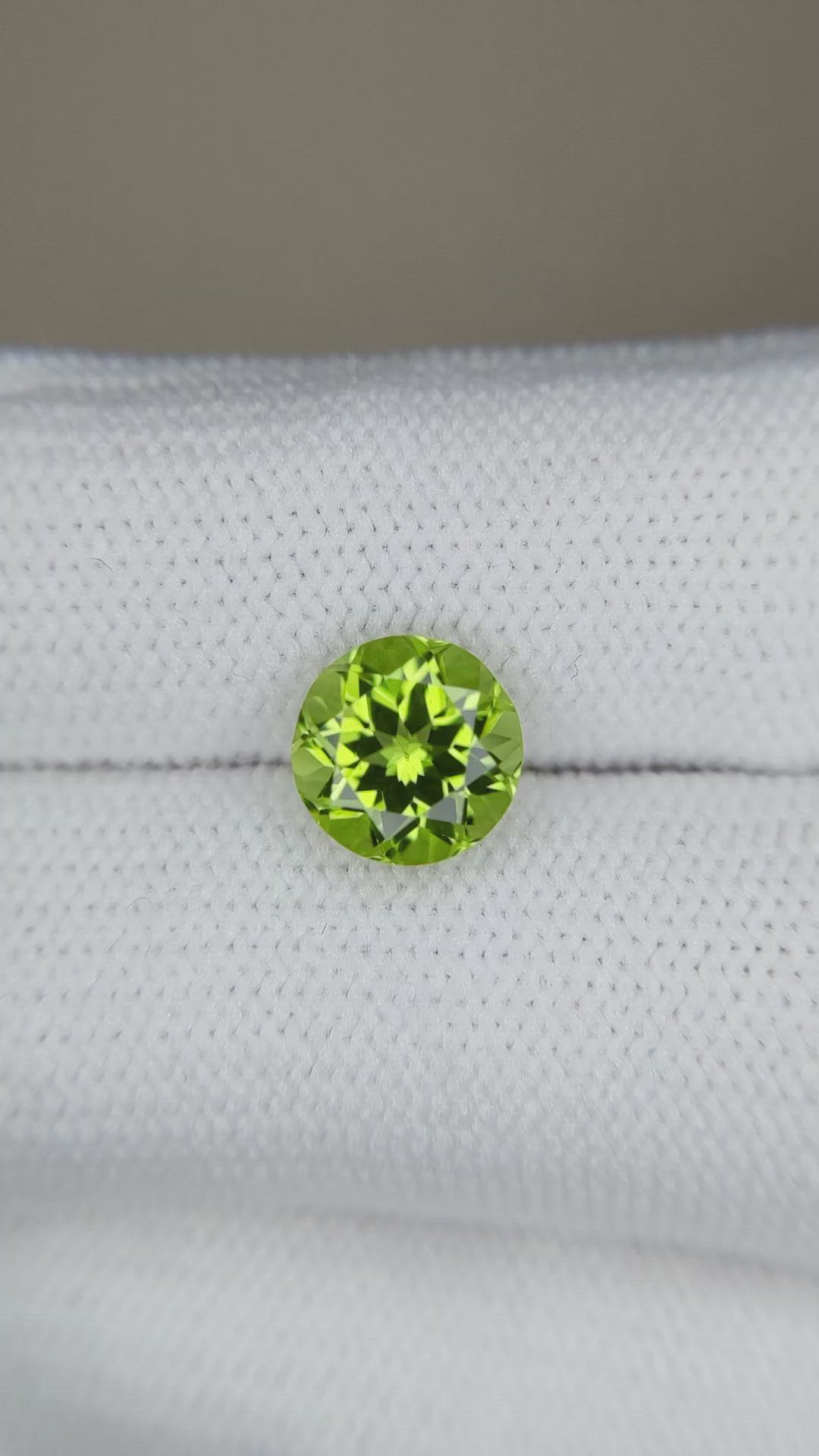2.16 Ct. Yellowish Green Peridot from Burma (Myanmar) Size Video