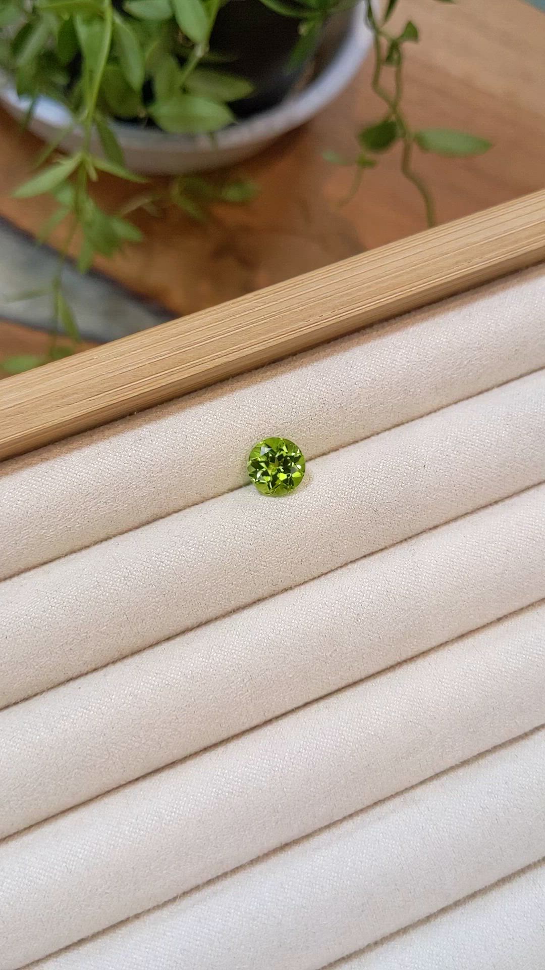 2.16 Ct. Yellowish Green Peridot from Burma (Myanmar) Size Video