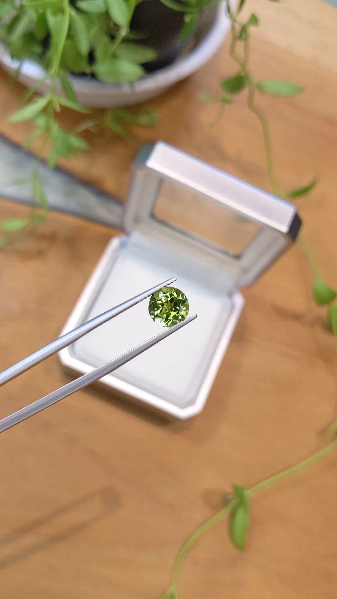 2.16 Ct. Yellowish Green Peridot from Burma (Myanmar) Size Video