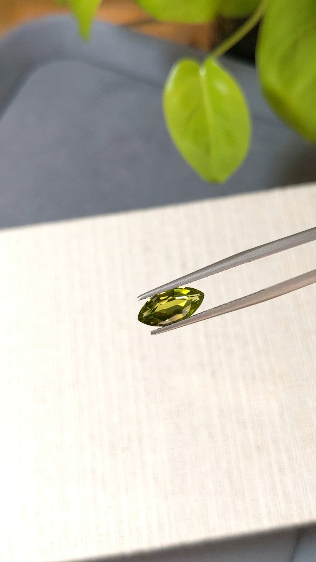 1.92 Ct. Brownish Green Peridot from Burma (Myanmar) Size Video