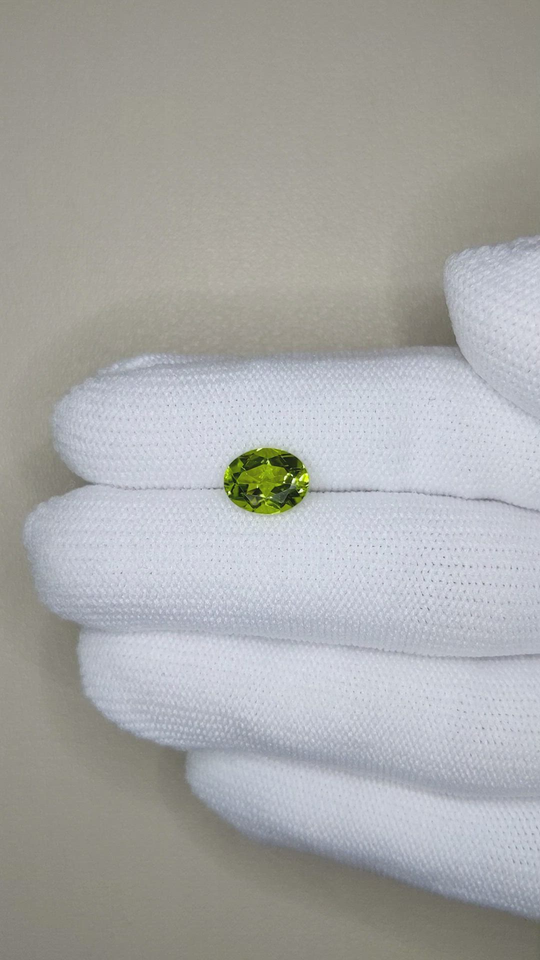 2.26 Ct. Yellowish Green Peridot from Burma (Myanmar) Size Video