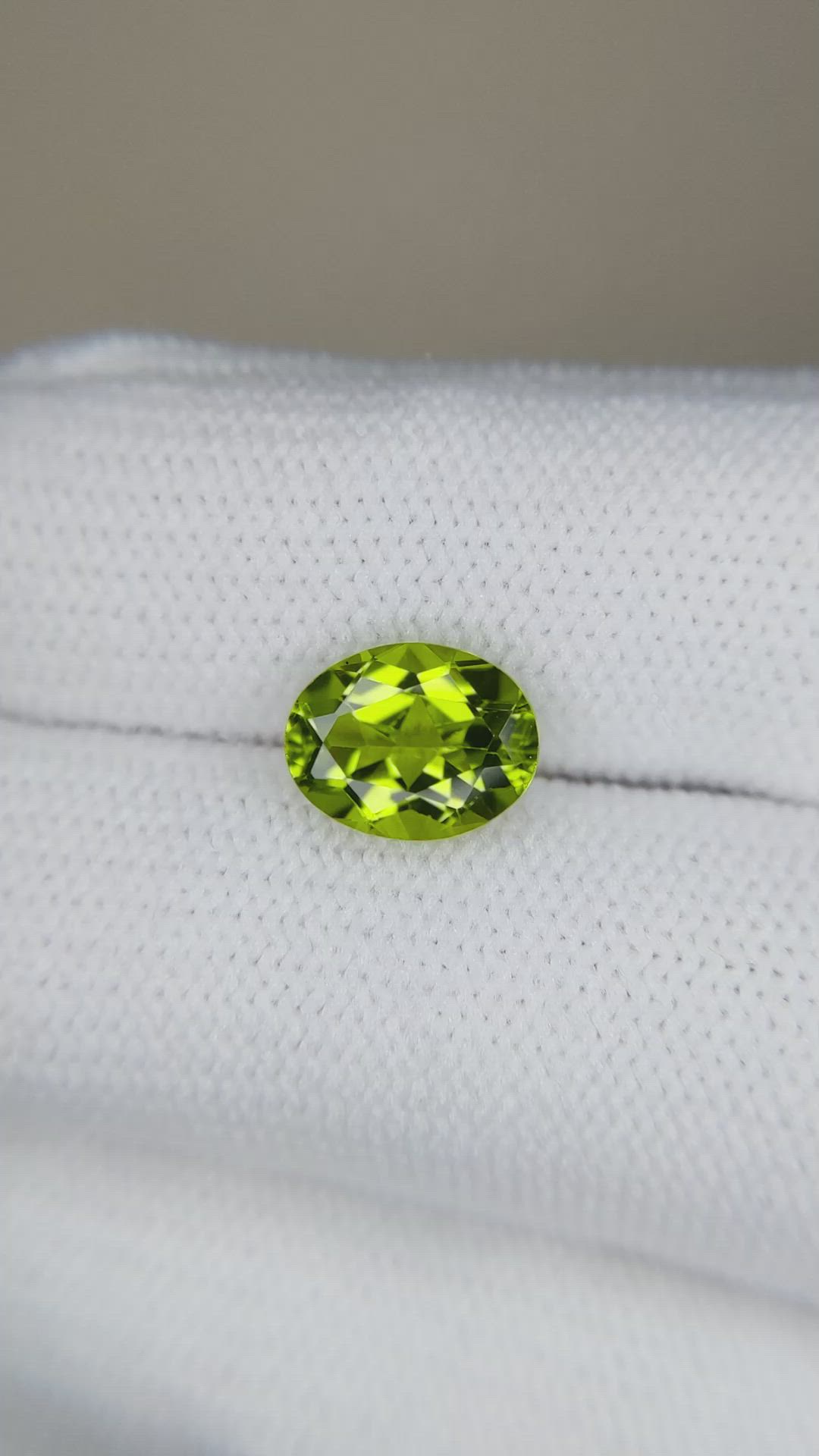 2.26 Ct. Yellowish Green Peridot from Burma (Myanmar) Size Video