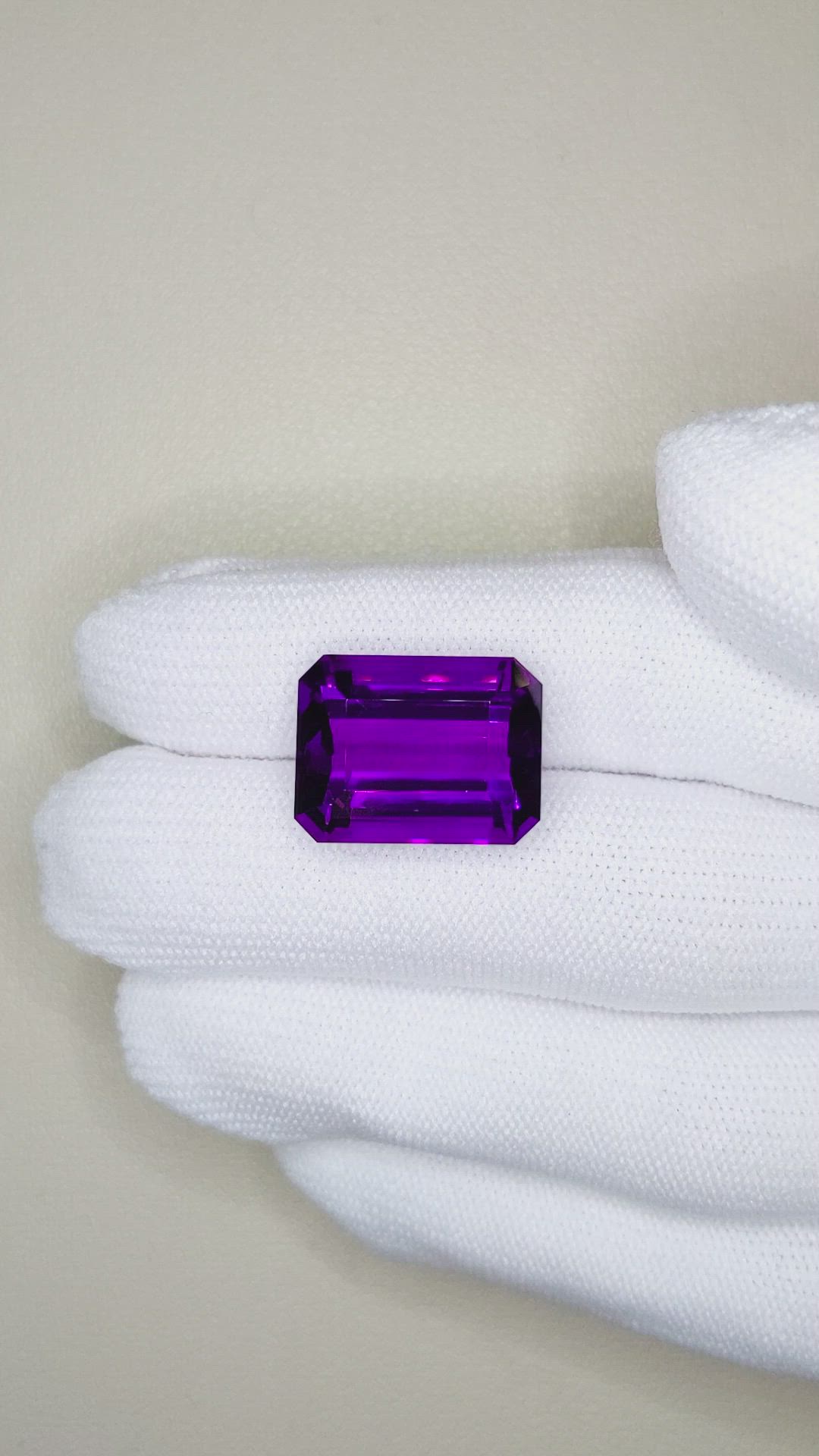 16.73 Ct. Purple Amethyst from Brazil Size Video