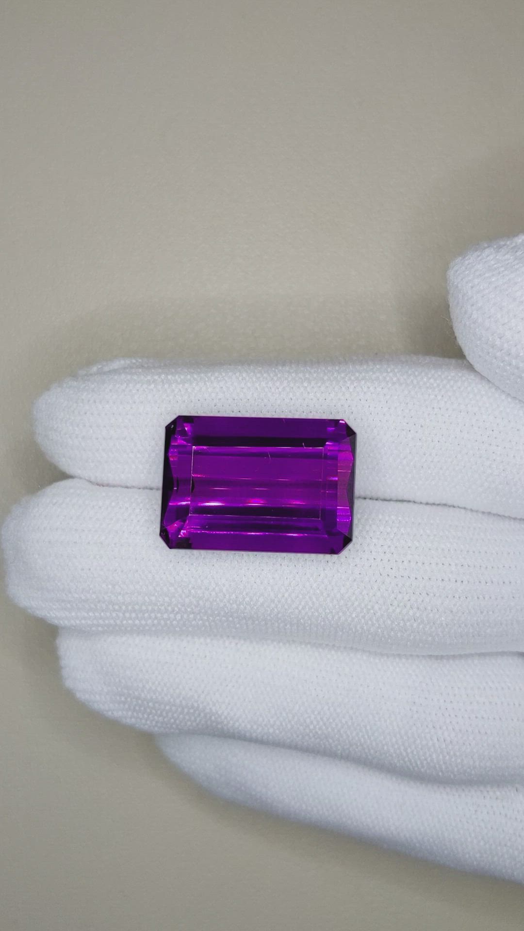 25.09 Ct. Purple Amethyst from Brazil Size Video