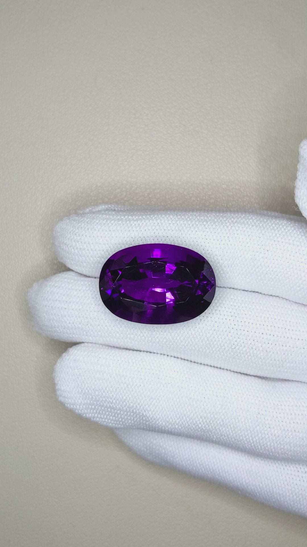 22.98 Ct. Purple Amethyst from Brazil Size Video