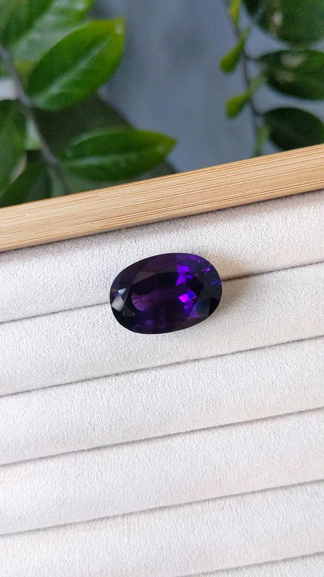 22.98 Ct. Purple Amethyst from Brazil Size Video