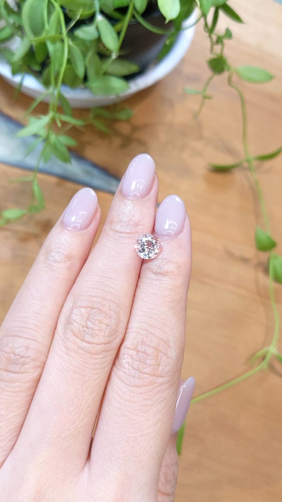1.29 Ct. Pink Morganite from Brazil Size Video
