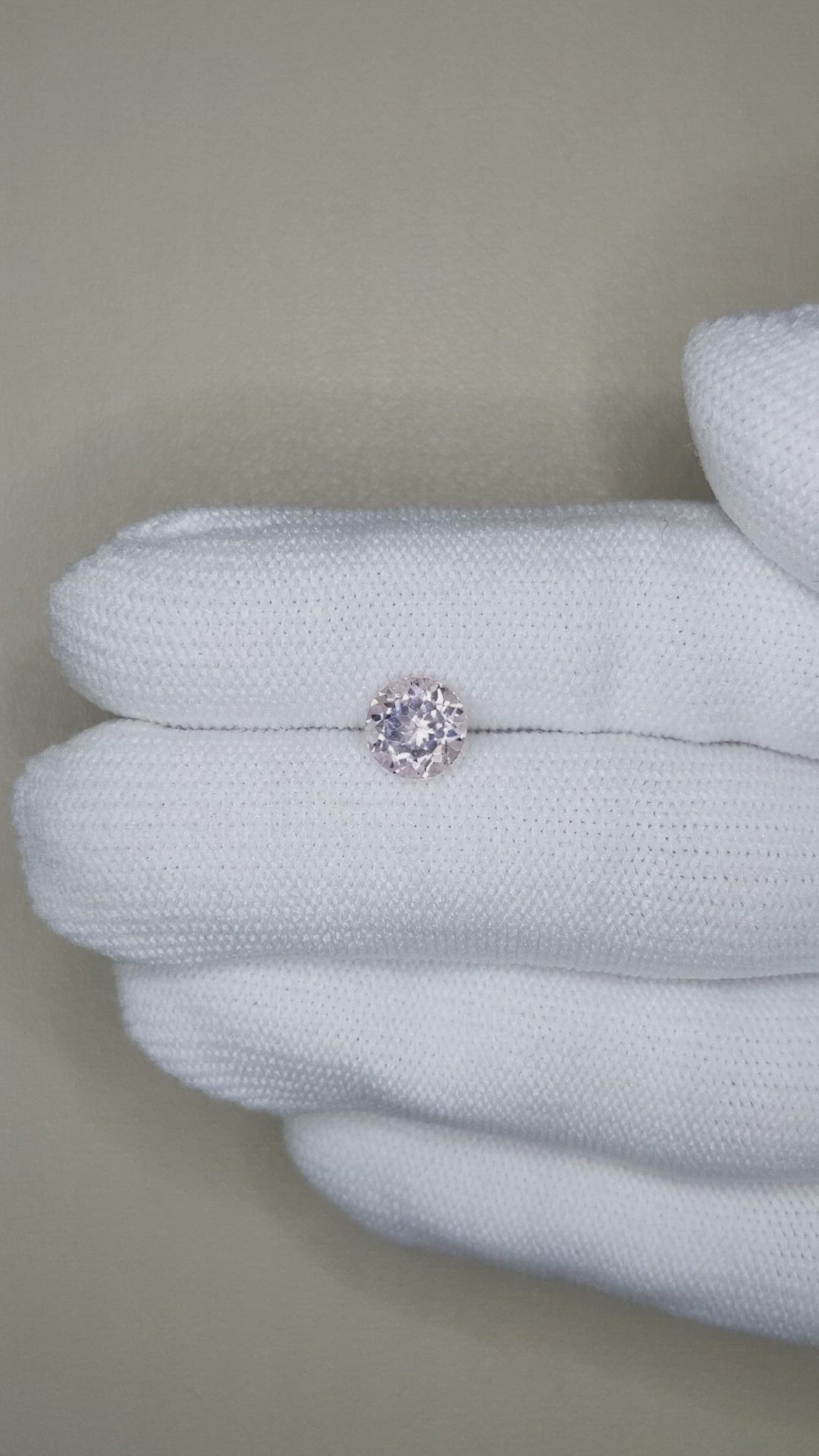1.29 Ct. Pink Morganite from Brazil Size Video