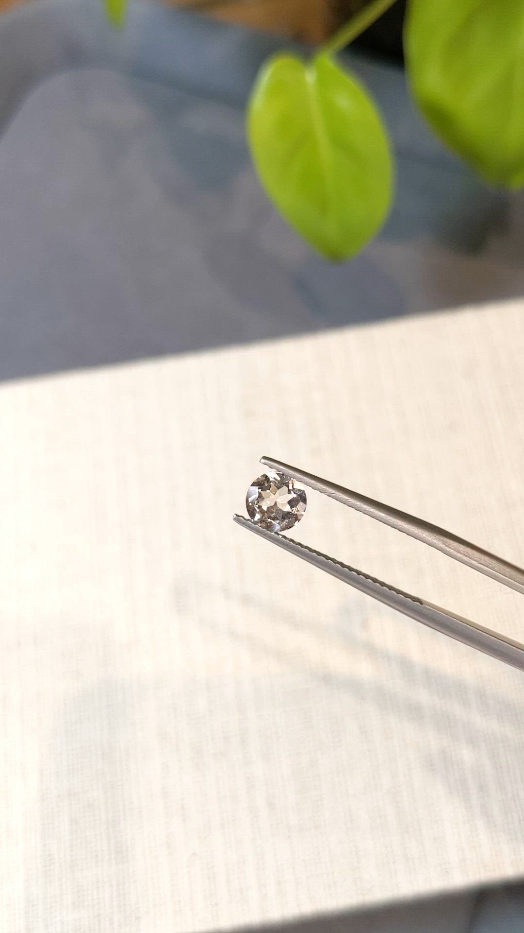 0.64 Ct. Peach Morganite from Brazil Size Video