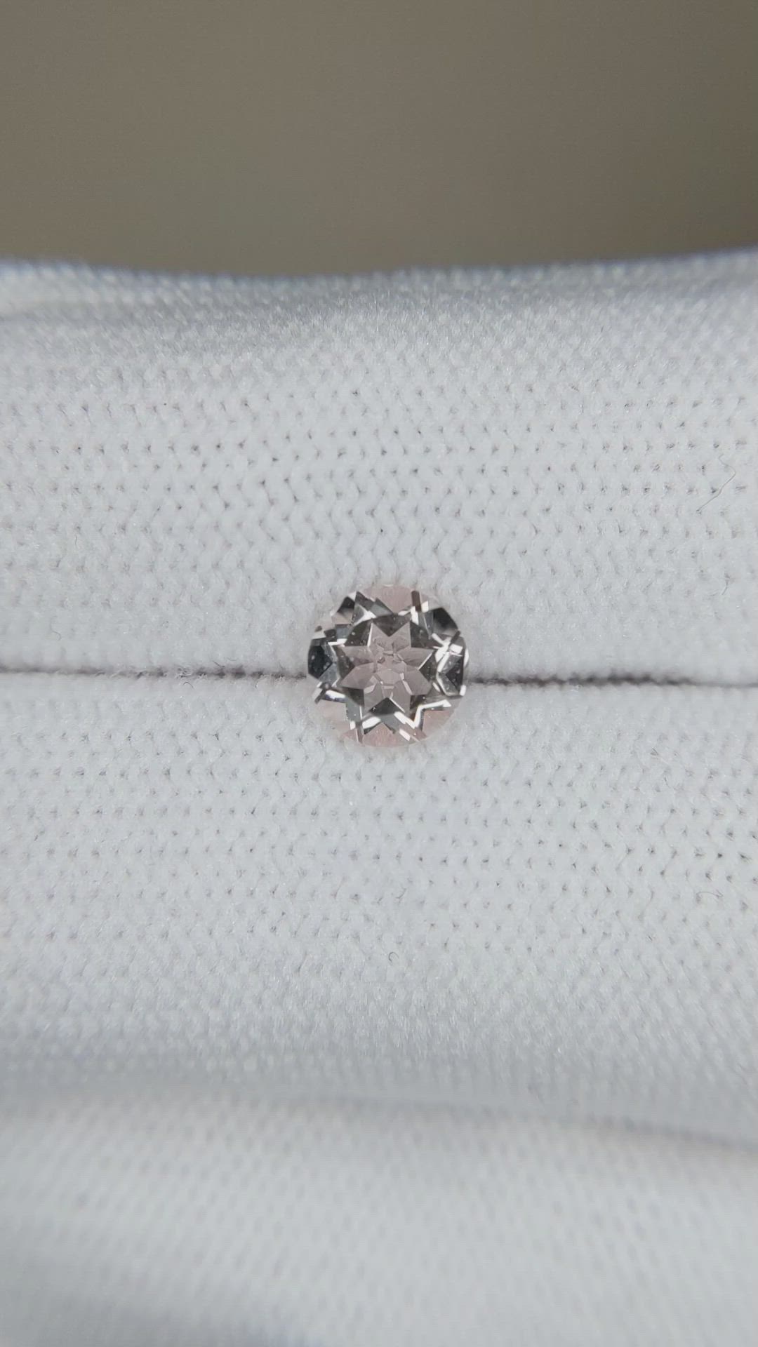 0.64 Ct. Peach Morganite from Brazil Size Video