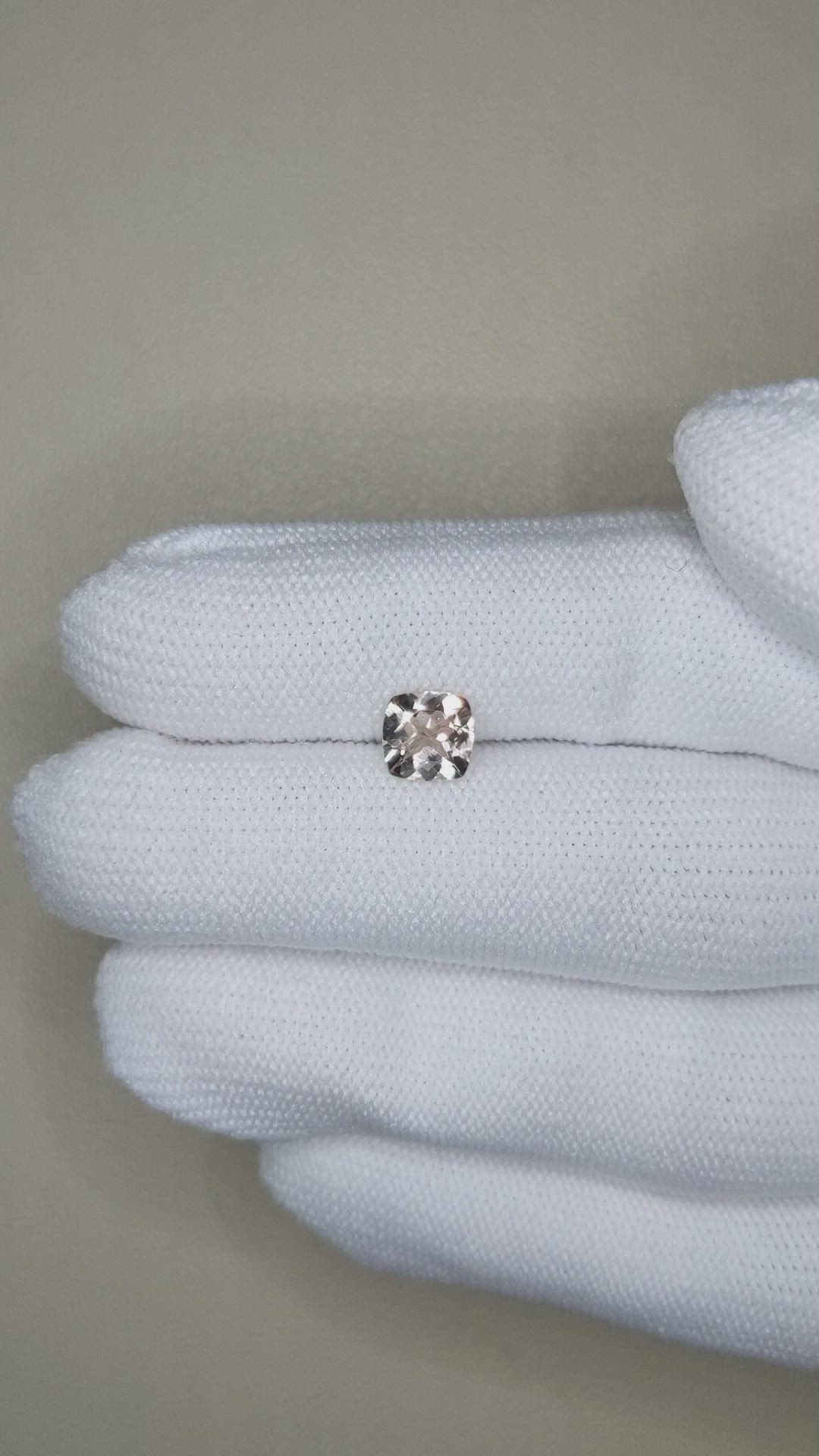 0.82 Ct. Peach Morganite from Brazil Size Video
