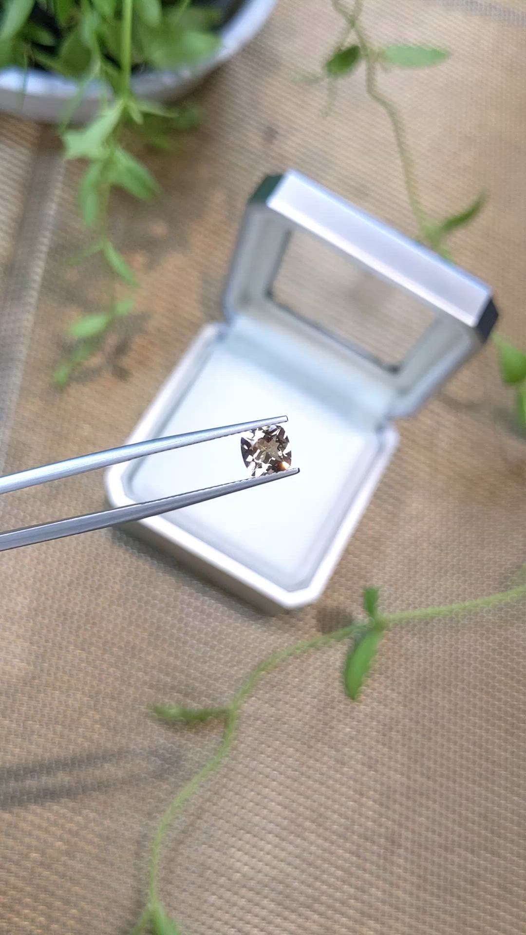 0.82 Ct. Peach Morganite from Brazil Size Video