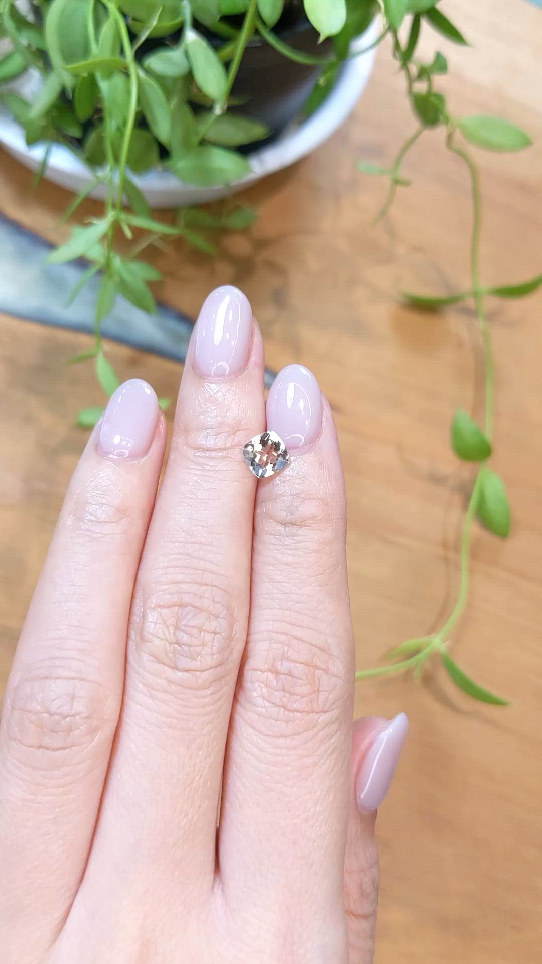 0.82 Ct. Peach Morganite from Brazil Size Video