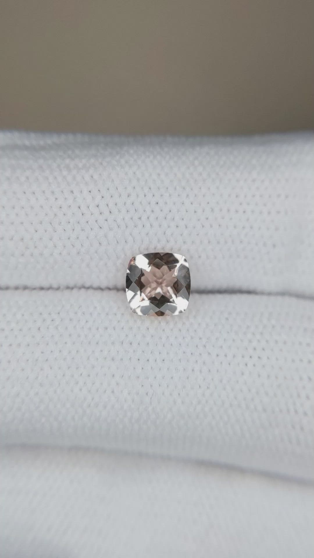 0.82 Ct. Peach Morganite from Brazil Size Video