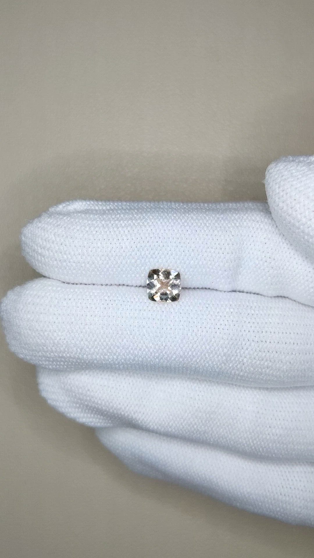 0.76 Ct. Peach Morganite from Brazil Size Video