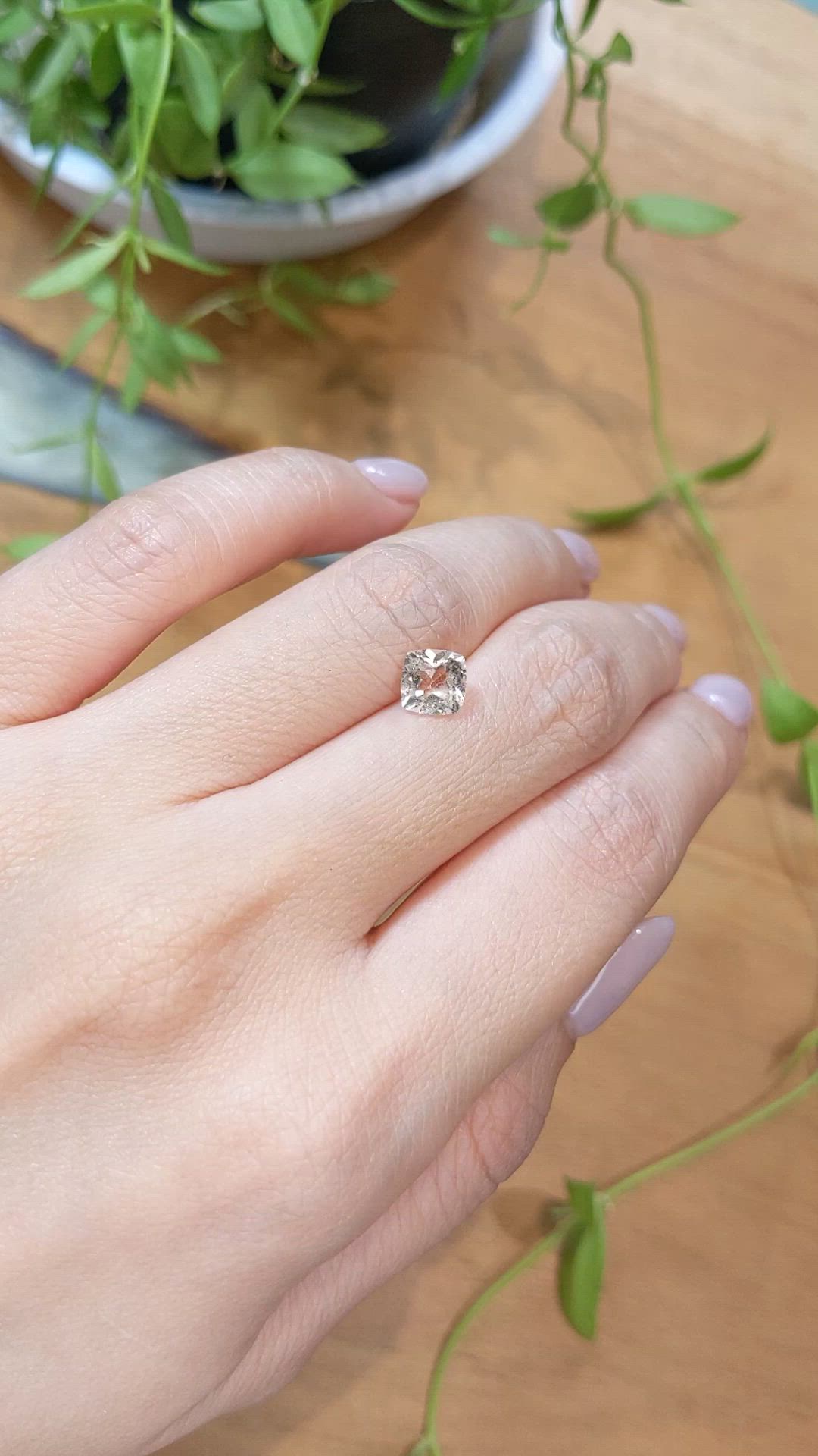 1.00 Ct. Peach Morganite from Brazil Size Video