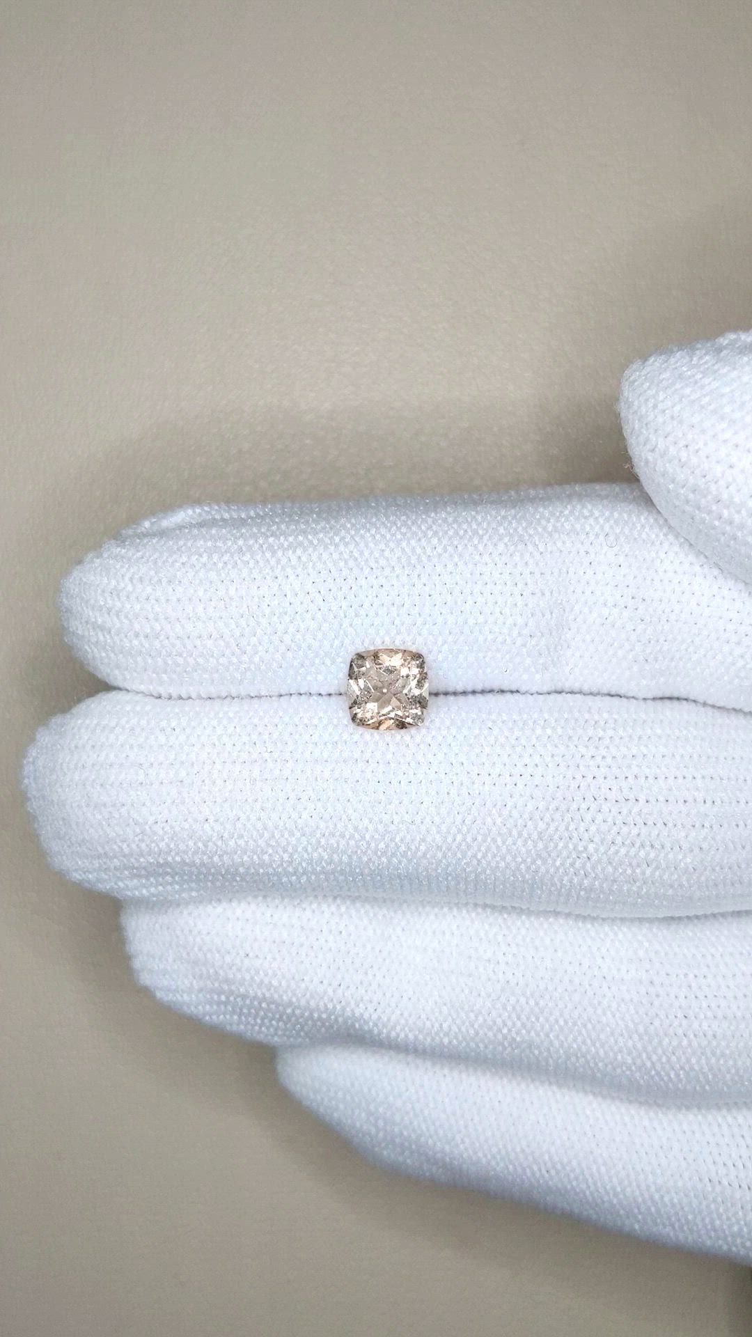 1.00 Ct. Peach Morganite from Brazil Size Video