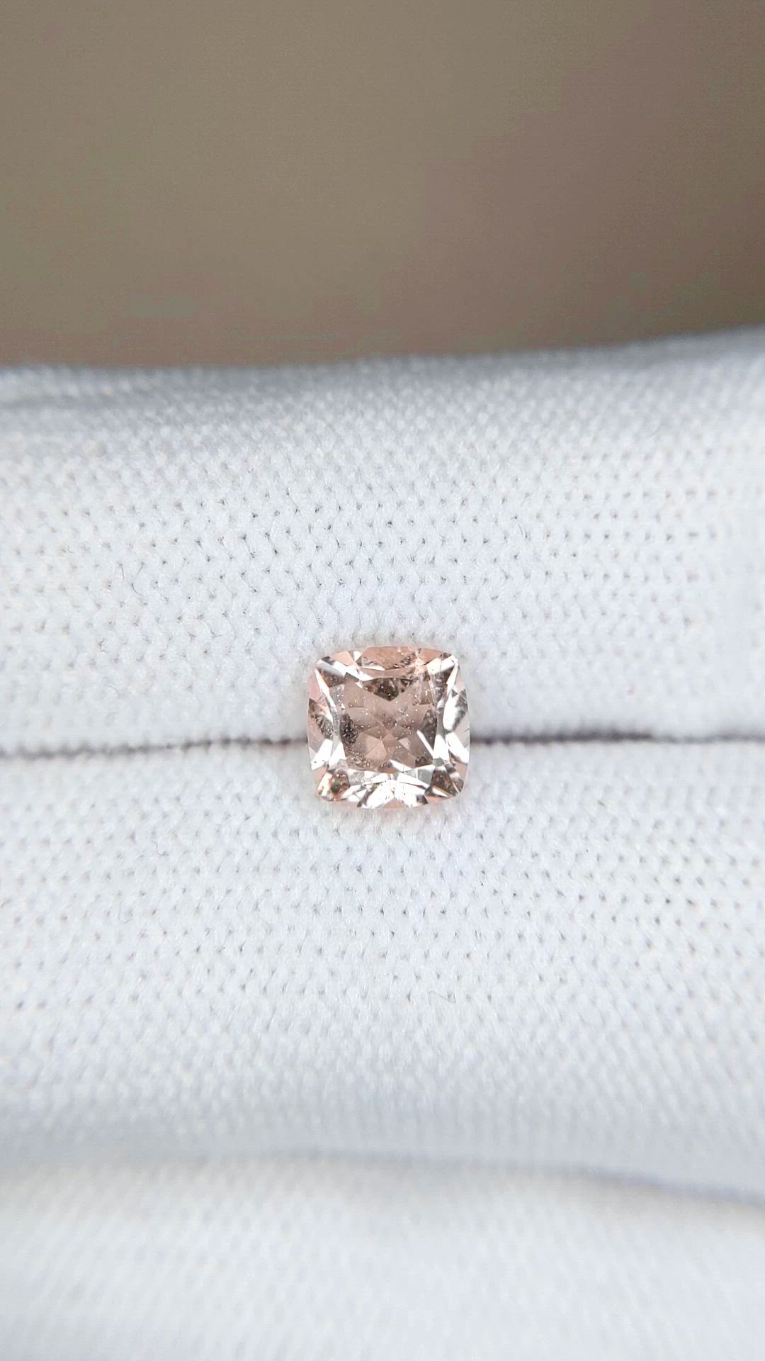 1.00 Ct. Peach Morganite from Brazil Size Video