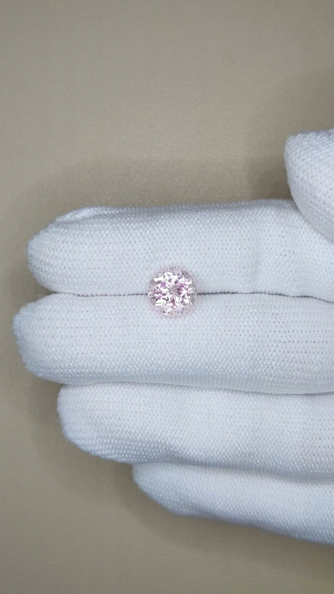 2.13 Ct. Pink Morganite from Brazil Size Video