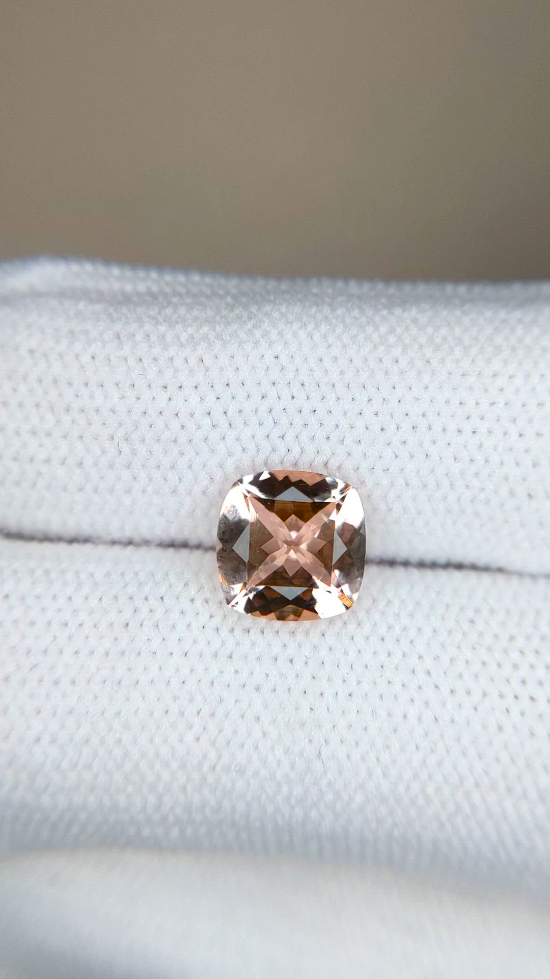 1.67 Ct. Peach Morganite from Brazil Size Video
