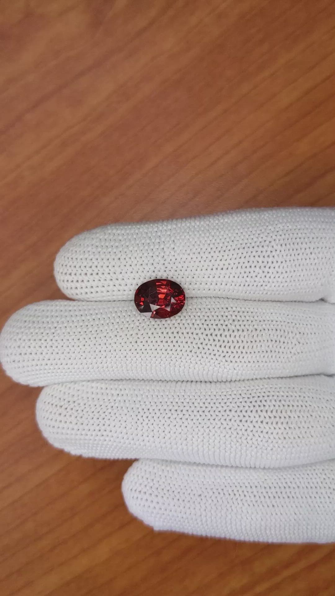 3.19 Ct. Reddish Orange Garnet from Ceylon (Sri Lanka) Size Video