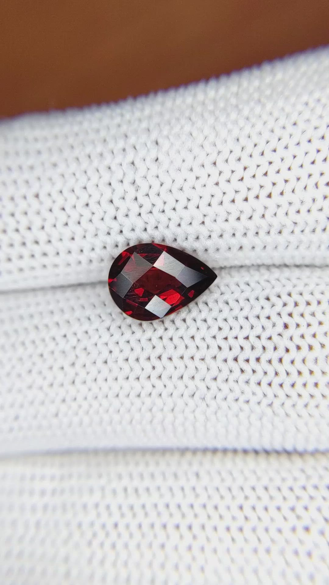 1.95 Ct. Red Garnet from Ceylon (Sri Lanka) Size Video