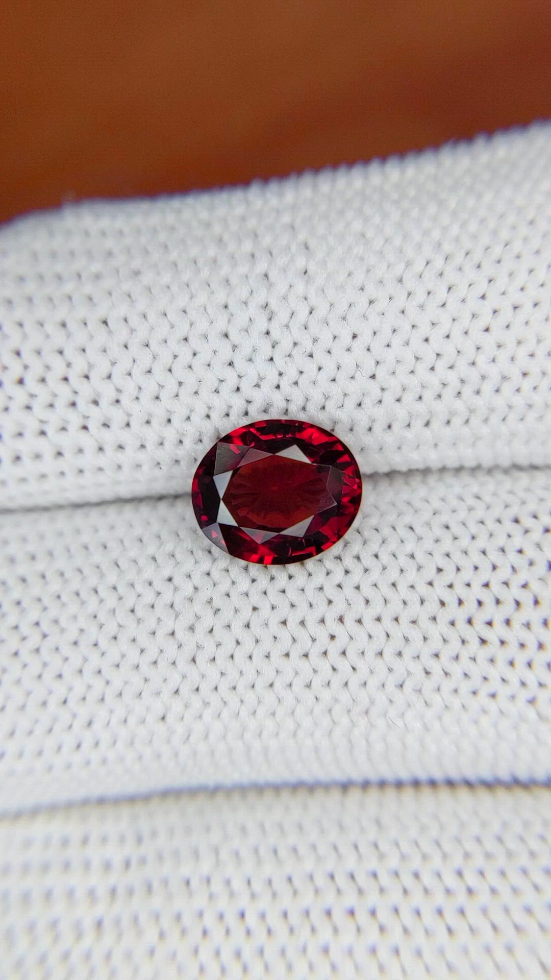 2.21 Ct. Red Garnet from Ceylon (Sri Lanka) Size Video