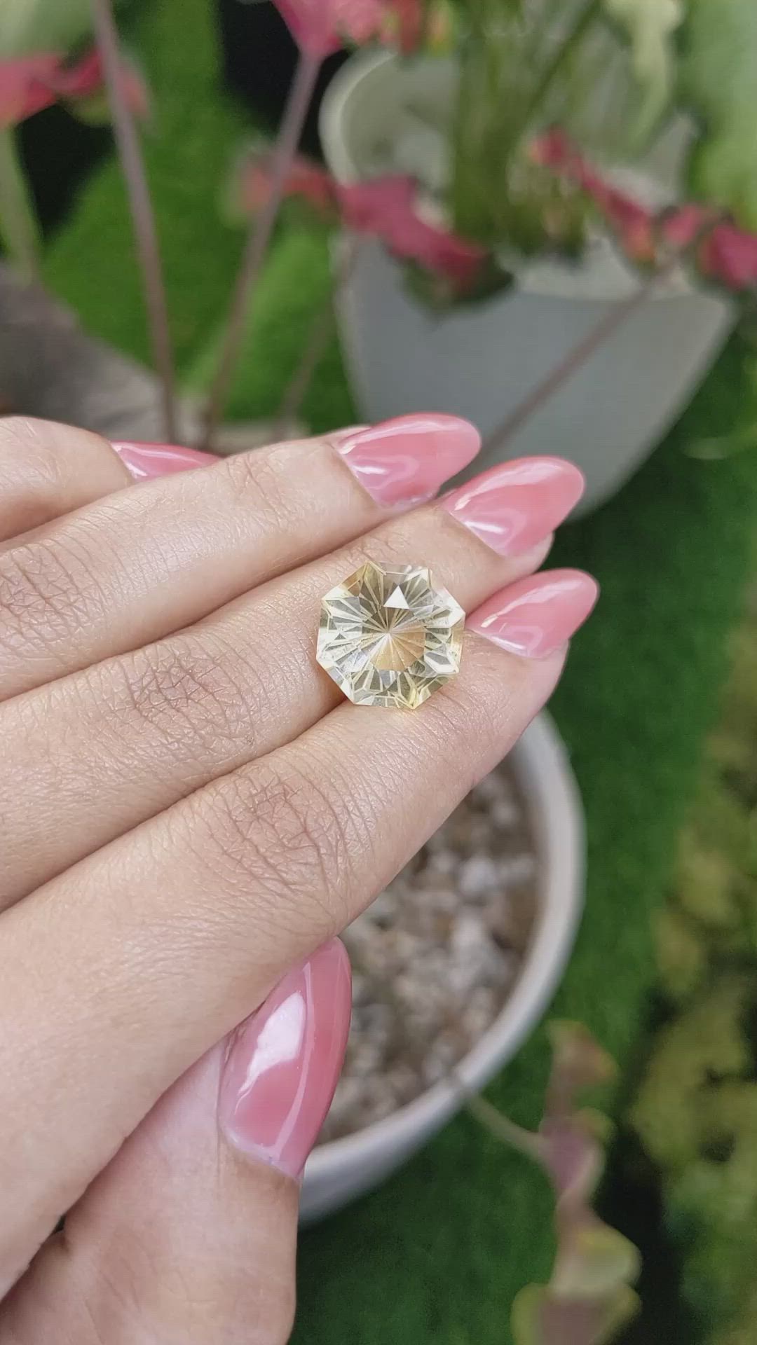 7.23 Ct. Yellow Citrine from Ceylon (Sri Lanka) Size Video