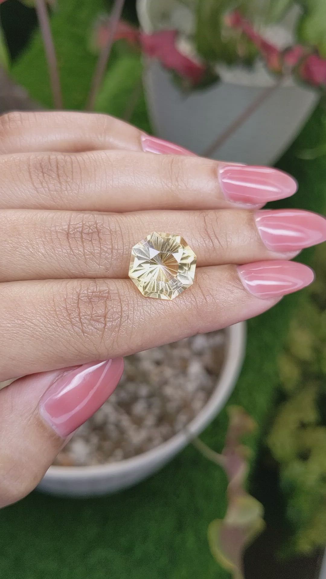 7.23 Ct. Yellow Citrine from Ceylon (Sri Lanka) Size Video