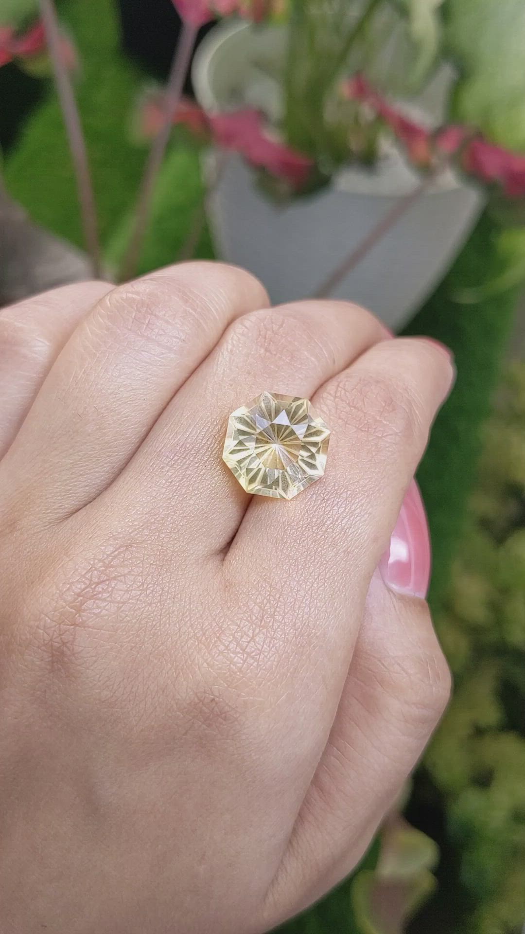7.23 Ct. Yellow Citrine from Ceylon (Sri Lanka) Size Video