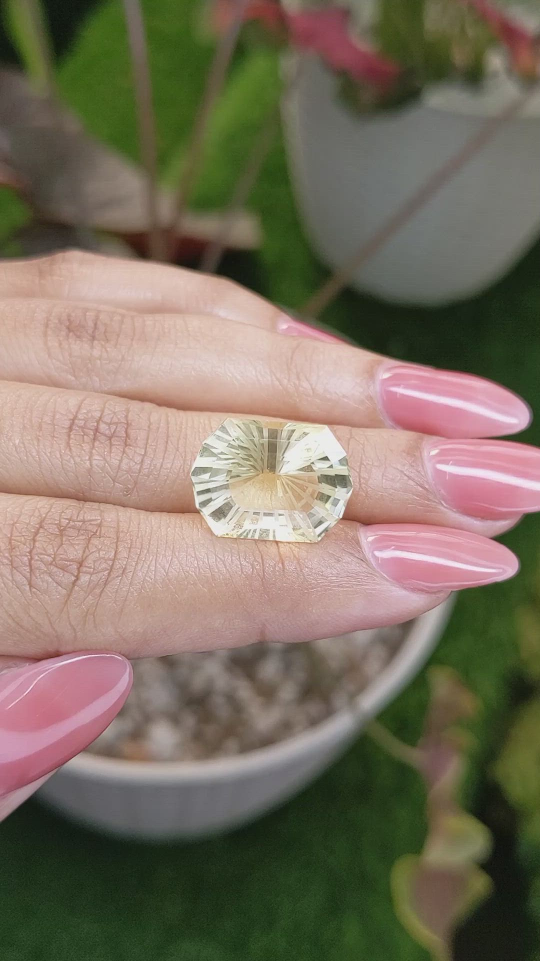 10.63 Ct. Yellow Citrine from Ceylon (Sri Lanka) Size Video