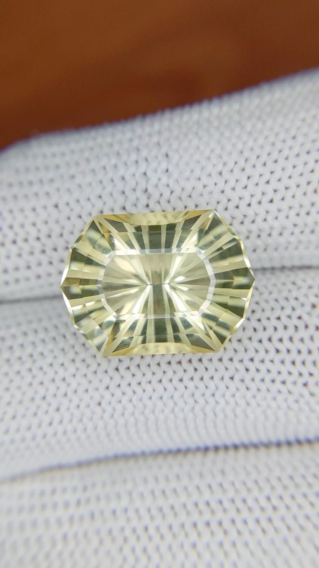 10.63 Ct. Yellow Citrine from Ceylon (Sri Lanka) Size Video