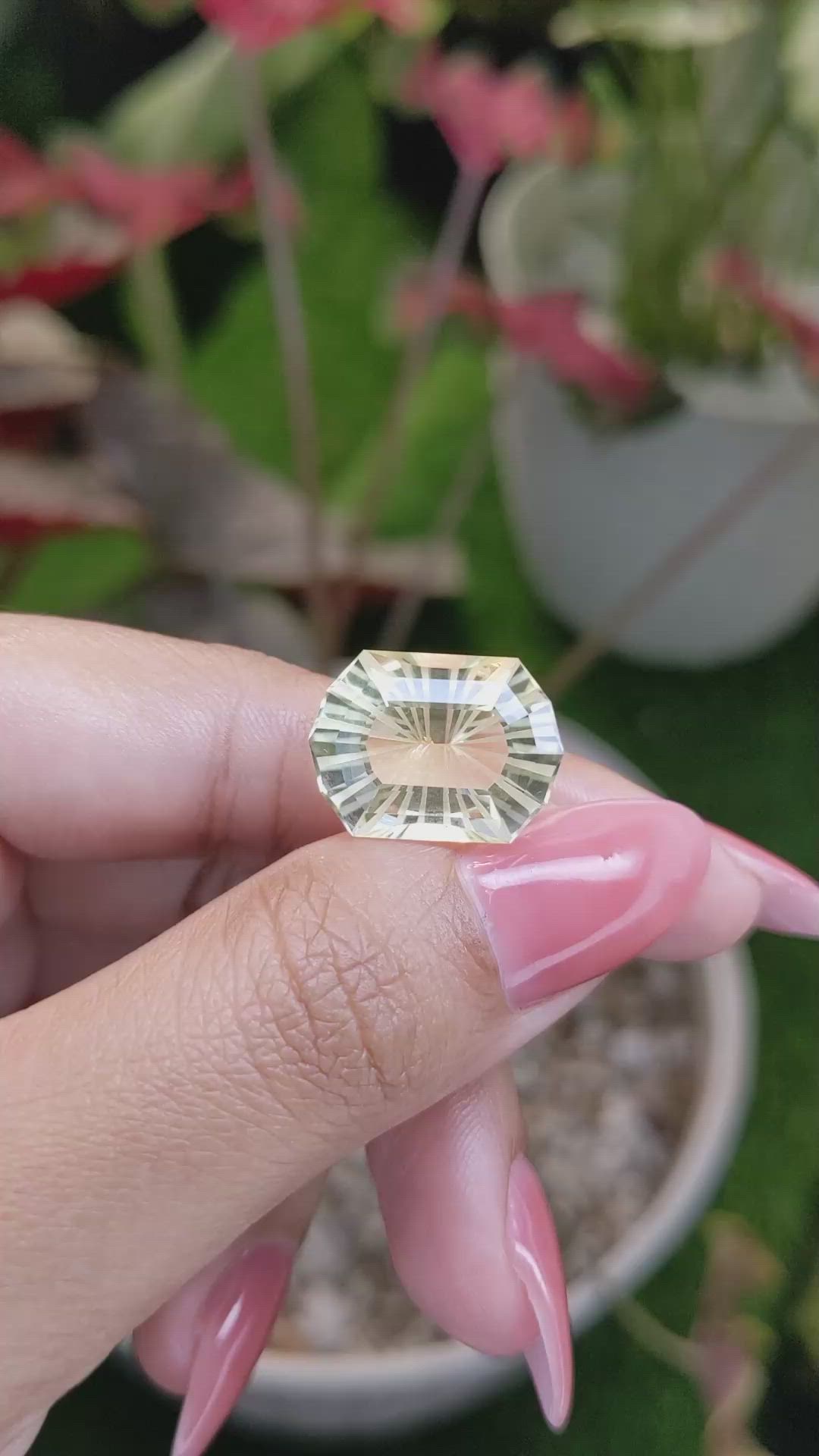 10.63 Ct. Yellow Citrine from Ceylon (Sri Lanka) Size Video