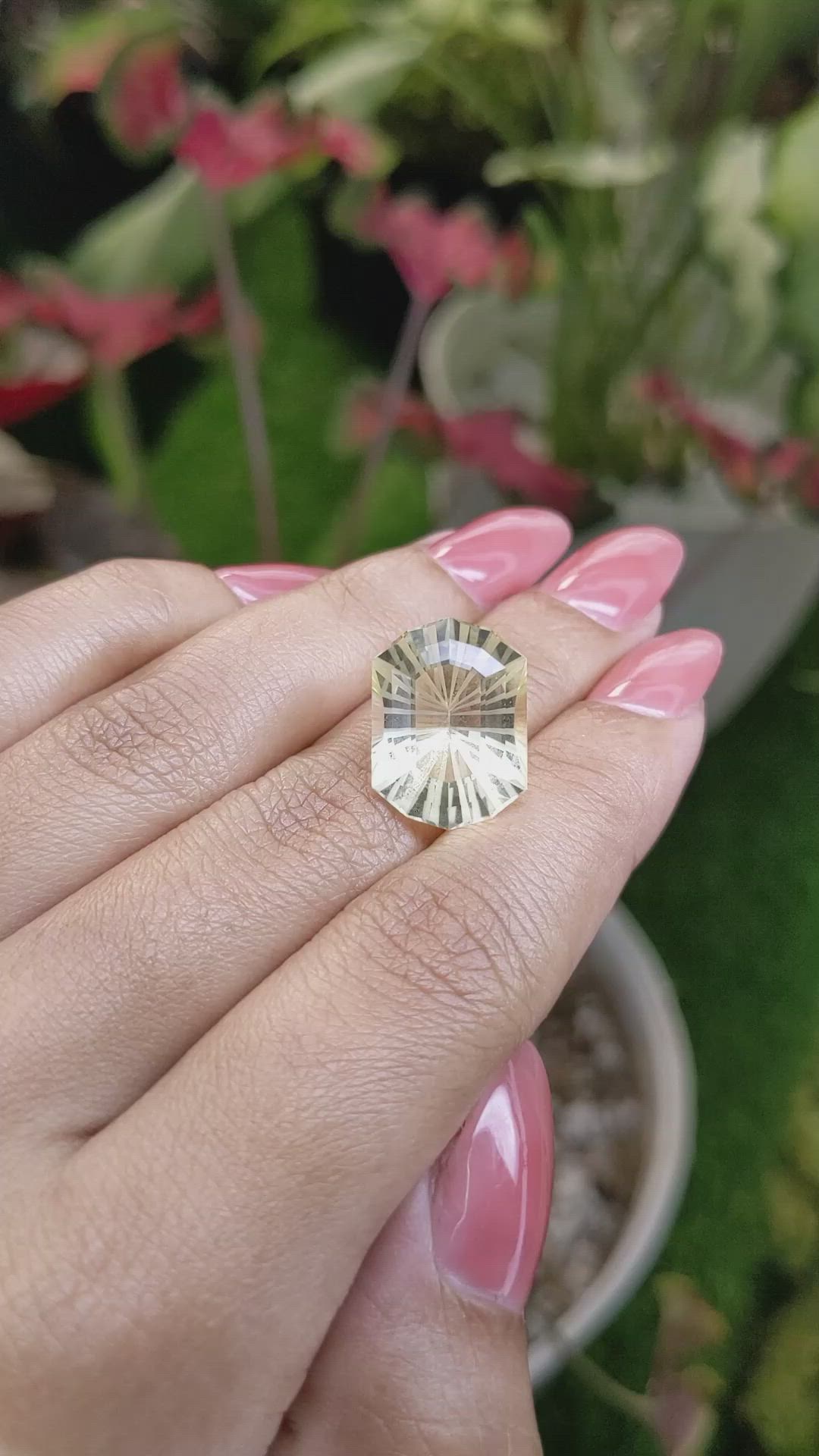 10.63 Ct. Yellow Citrine from Ceylon (Sri Lanka) Size Video