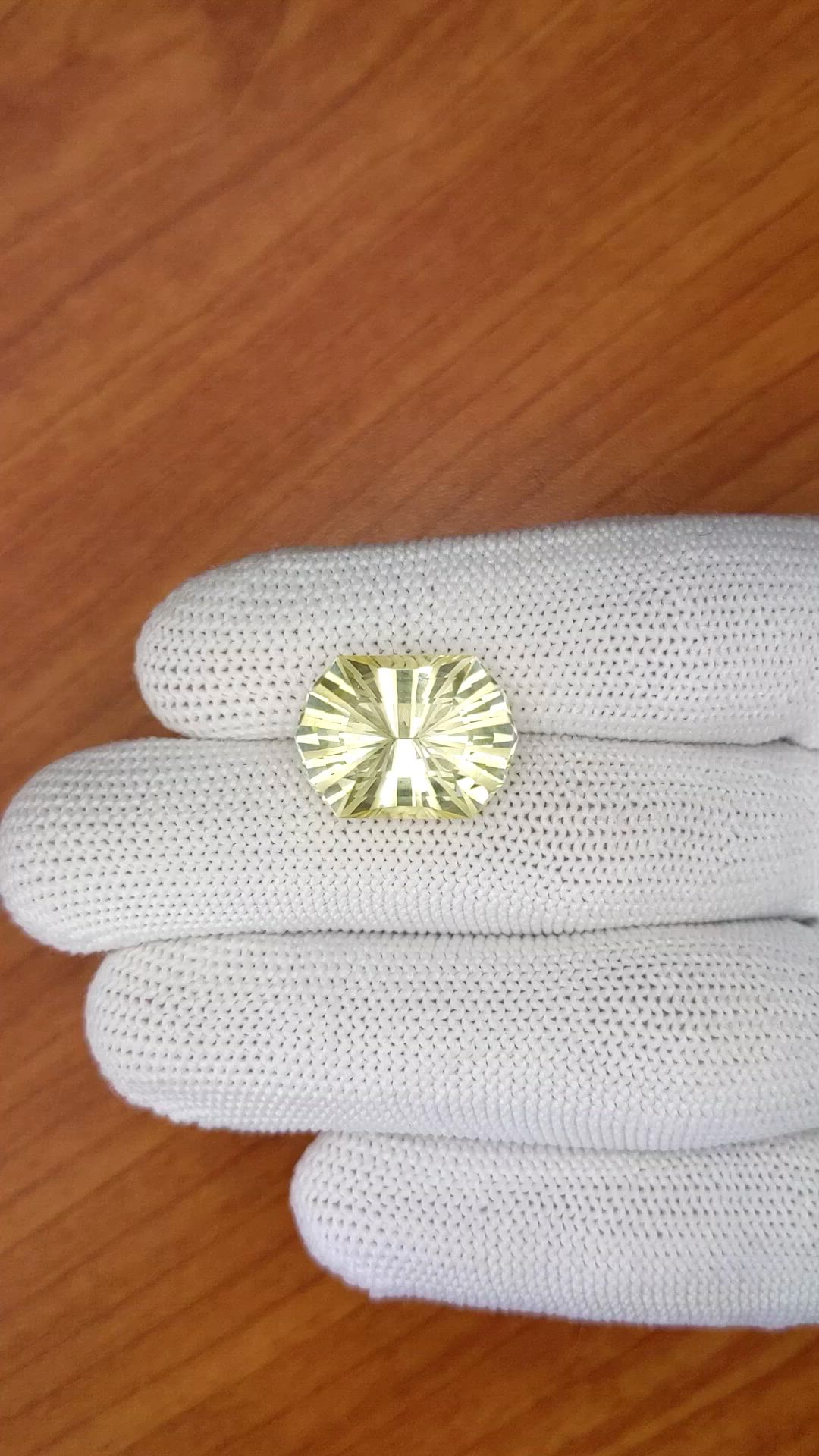 10.63 Ct. Yellow Citrine from Ceylon (Sri Lanka) Size Video