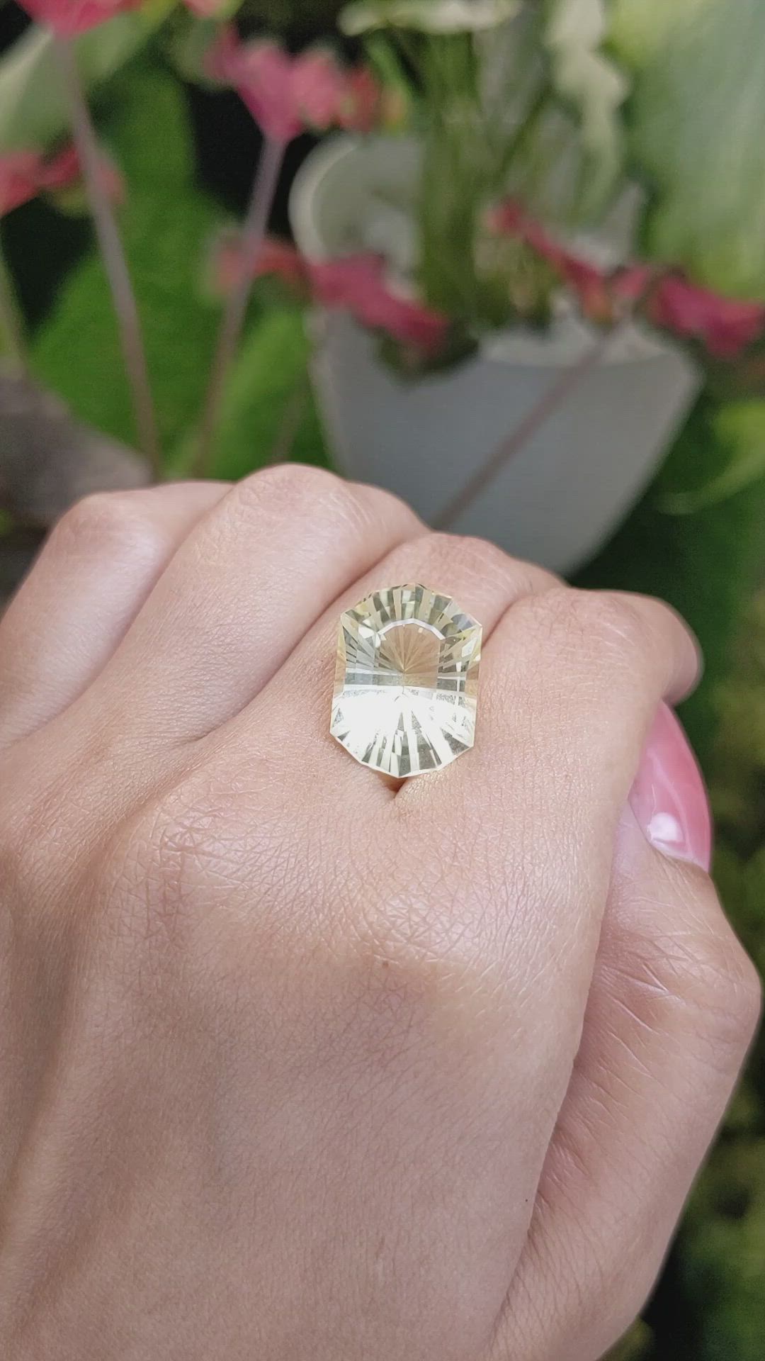 10.63 Ct. Yellow Citrine from Ceylon (Sri Lanka) Size Video